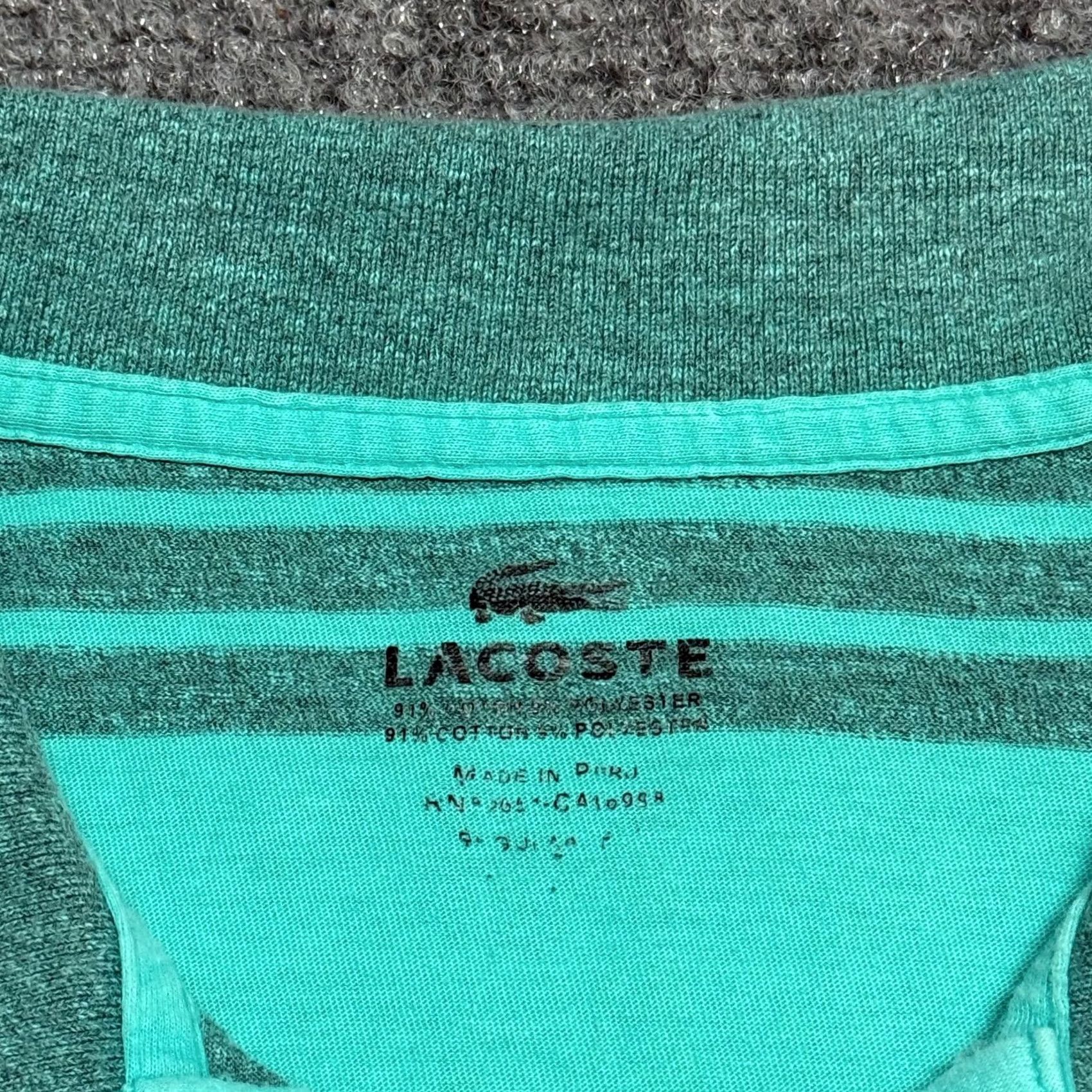 Lacoste Lacoste Polo Shirt Mens 9 Blue Striped Short Sleeve Cotton Blend Shirt Polo Casual Activewear Travel Mens Blue Striped 9 Size US M / EU 48-50 / 2 - 3 Thumbnail