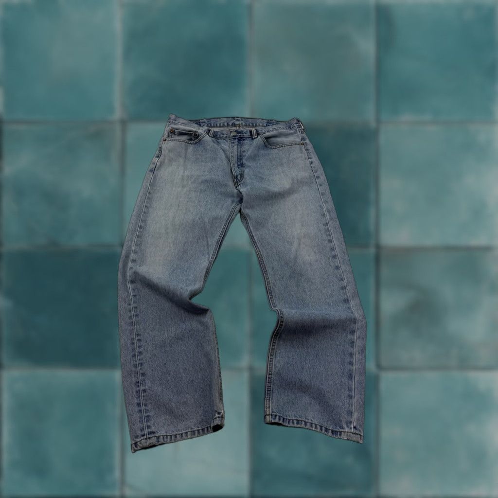 Levi's Levi's 505 Jeans Mens 38x29 Light Wash Blue Denim Straight Leg Regular Fit Jeans Size US 38 / EU 54 - 1 Thumbnail