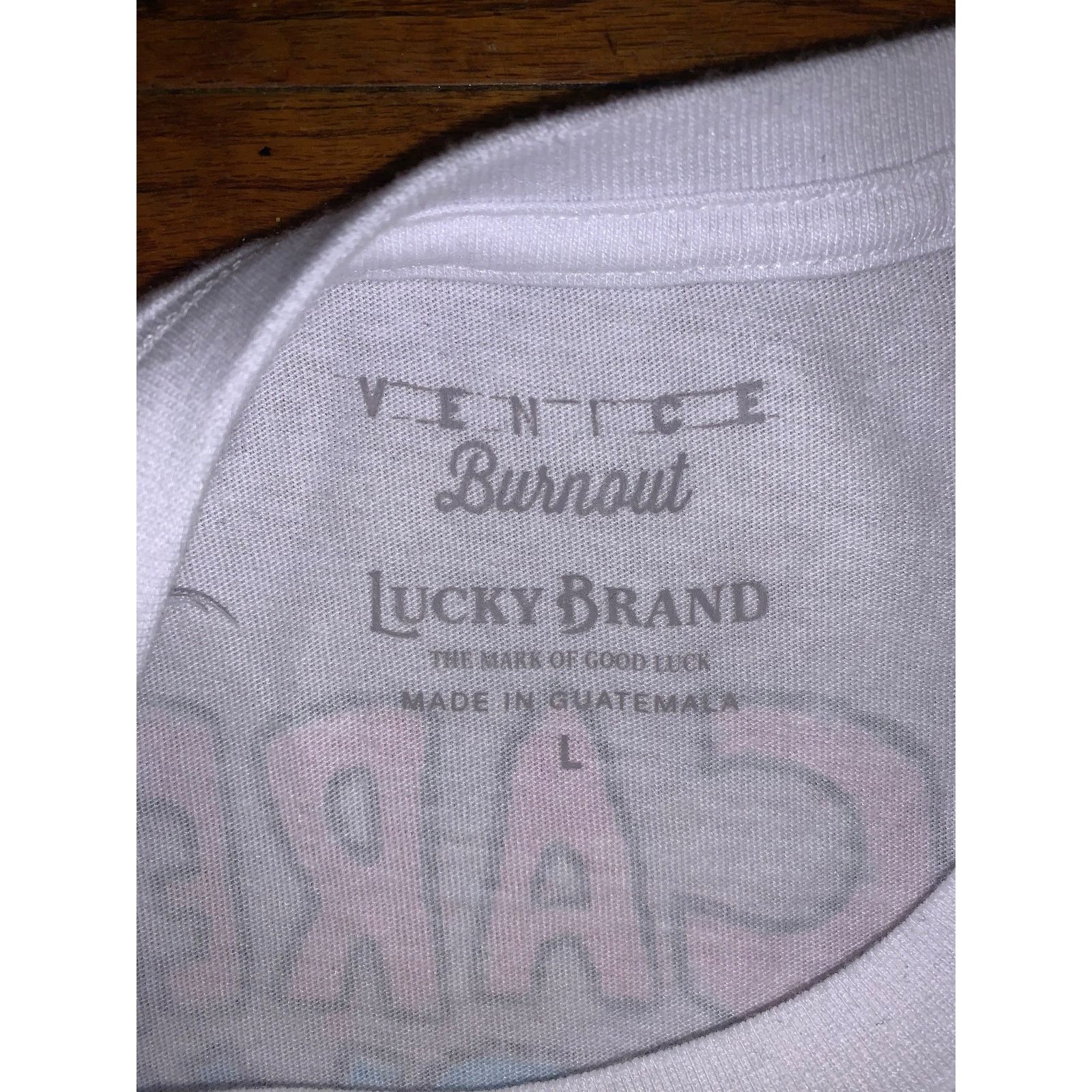 Lucky Brand Gayle Scared But Trying Tour T Shirt Lucky Brand L NWT Size L / US 10 / IT 46 - 4 Thumbnail