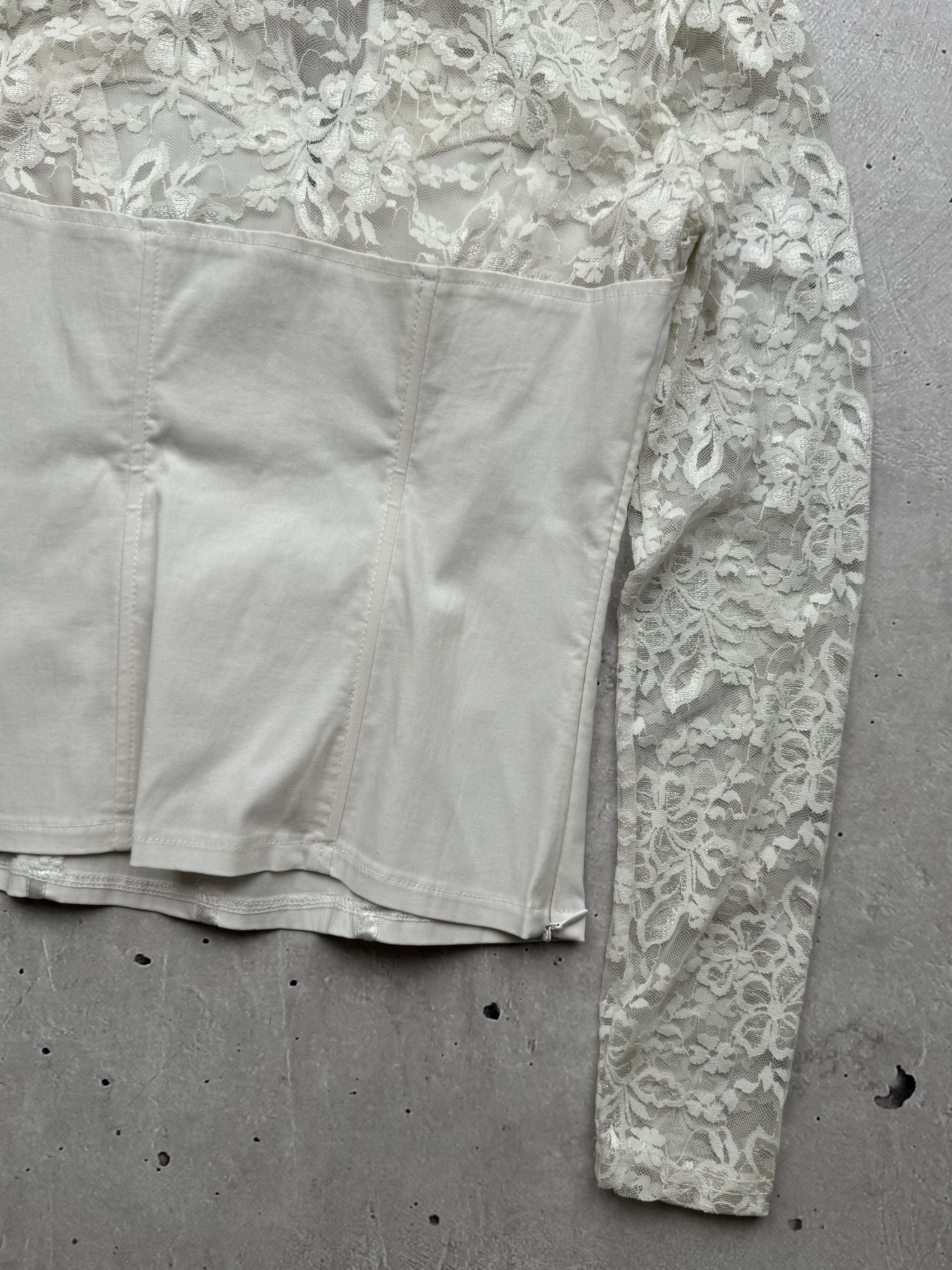 Japanese Brand Vintage Lace Mesh Amazing Blouse Size XS / US 0-2 / IT 36-38 - 8 Thumbnail