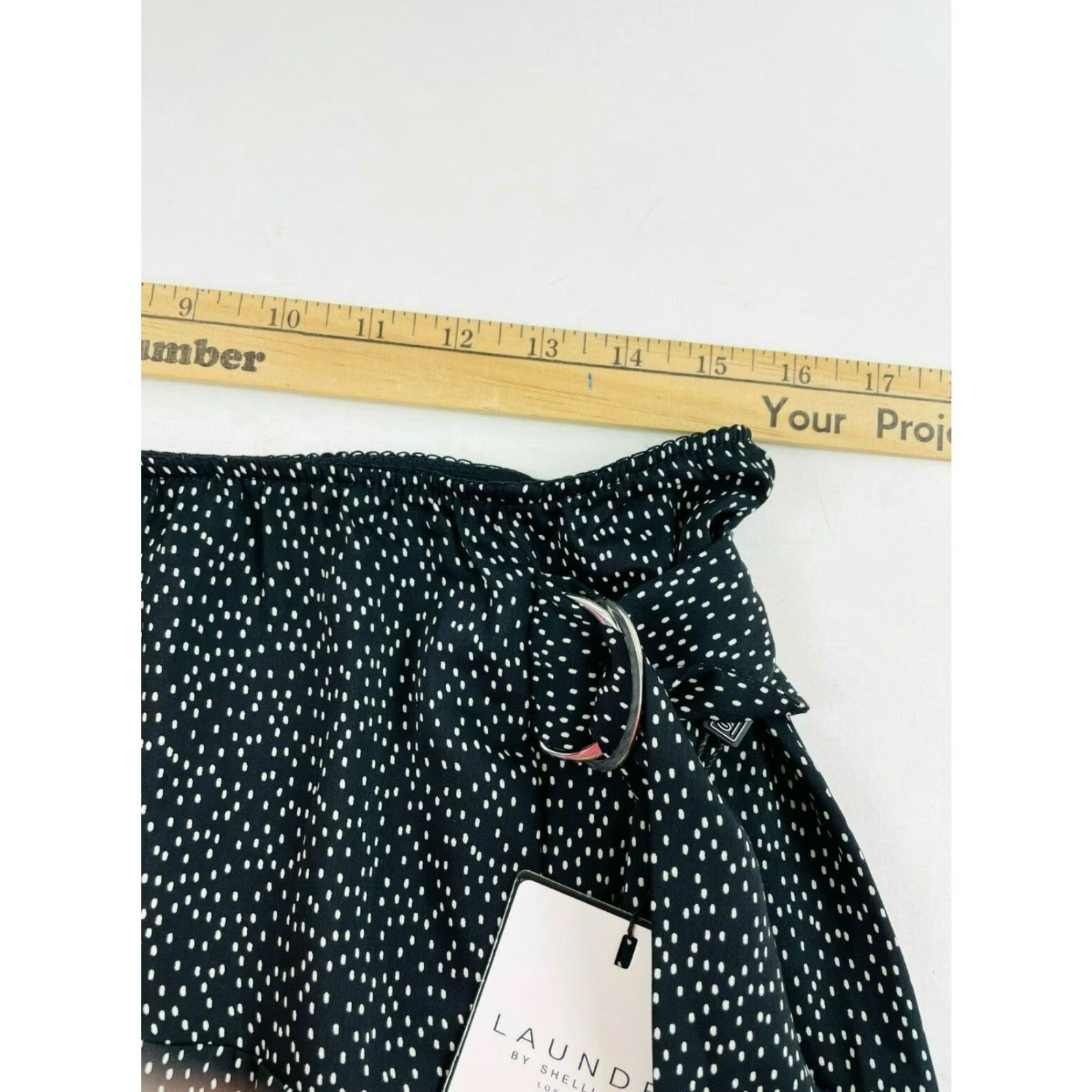 Laundry by Shelli Segal Laundry by Shelli Segal Skirt Women's Large Black White Polka Dots Midi A-Line NWT Free Return Mens? Wait no gender. Size 36" / US 14 / IT 50 - 3 Thumbnail