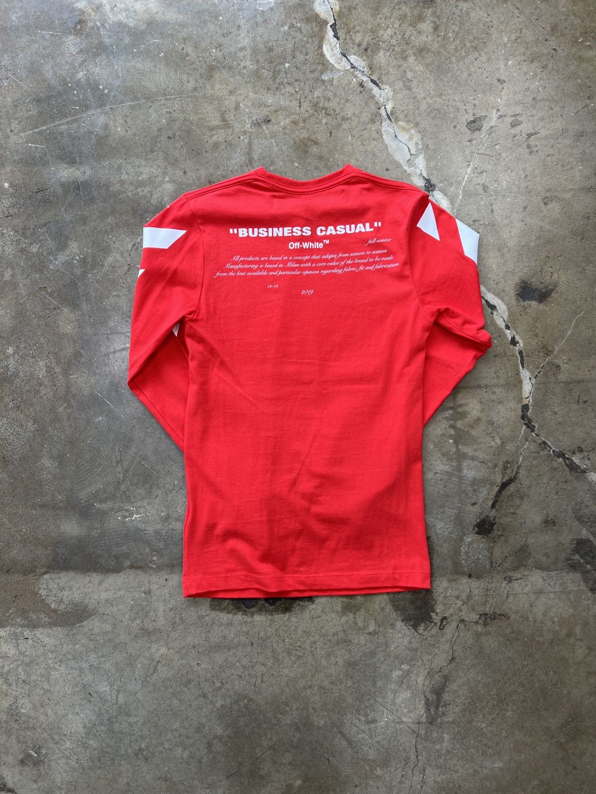 Off-White Off-White Main Label Business Casual FW18/19 LS Tee Sz. XXS Size US XXS / EU 40 - 5 Thumbnail