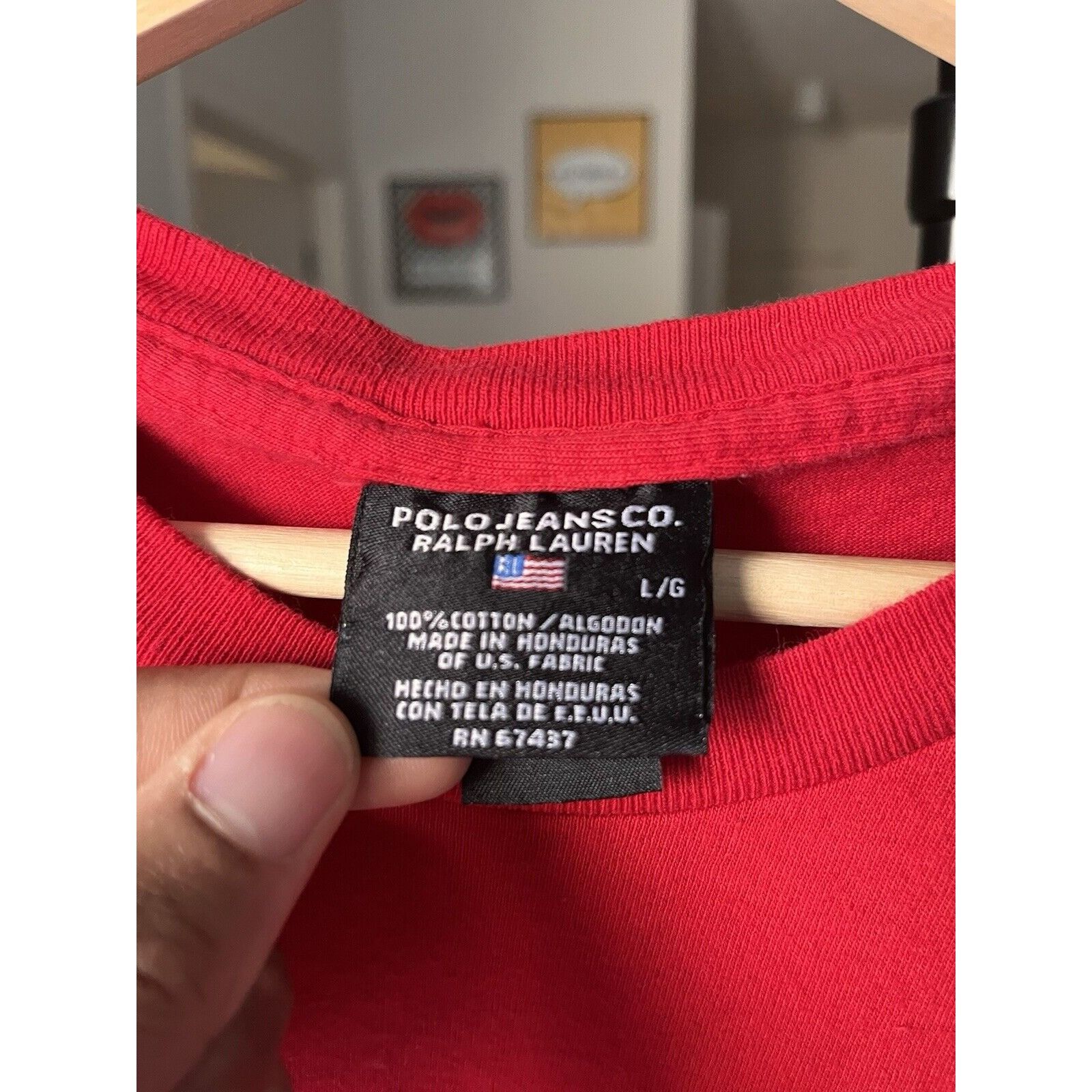 Polo Ralph Lauren VINTAGE POLO JEANS COMPANY RALPH LAUREN RED T SHIRT SIZE L Size US L / EU 52-54 / 3 - 3 Thumbnail