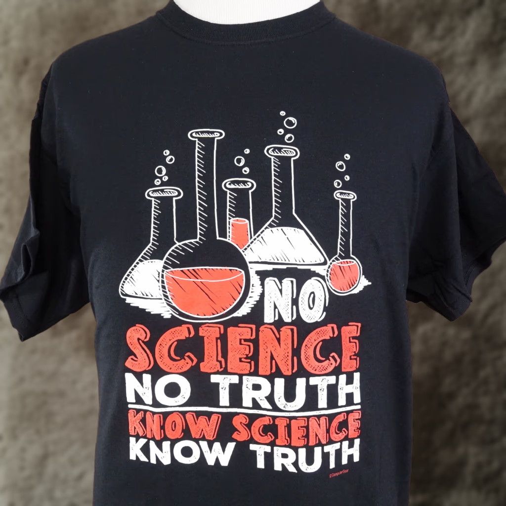 Gildan Vintage No Science No Truth Know Science Know Truth Computer Gear T-Shirt Unisex Adults XL Black Size US XL / EU 56 / 4 - 1 Thumbnail