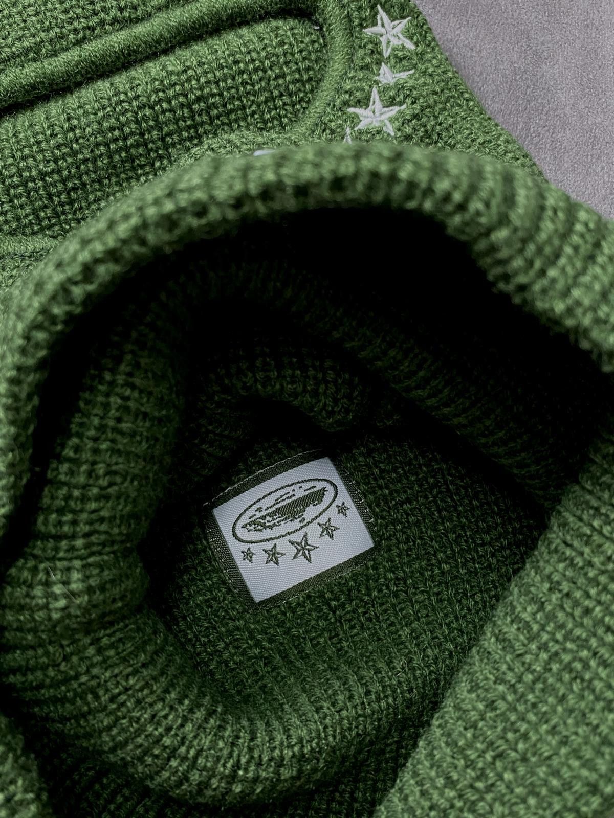 Corteiz Corteiz 5 Starz Baby Green Knit Bally Balaclava Ski Mask Size ONE SIZE - 7 Thumbnail