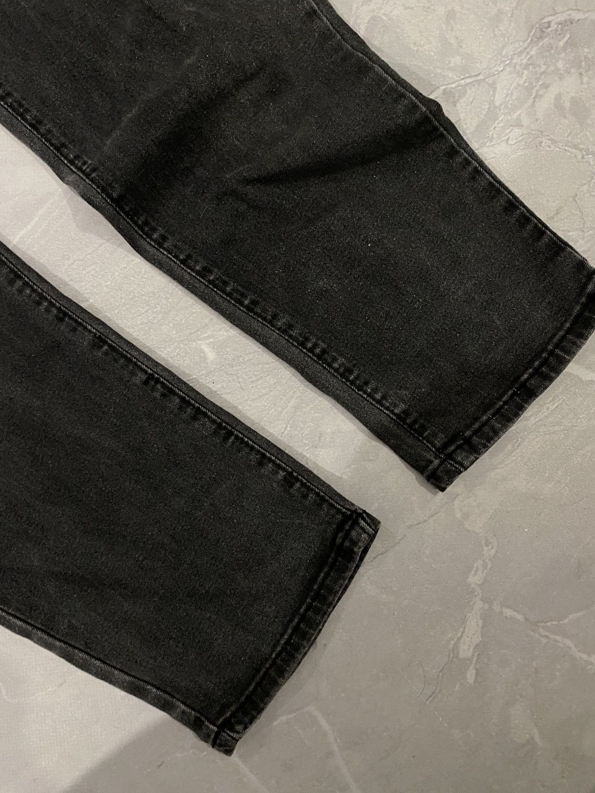 Vintage Faded Black Slim Fit Distressed Jeans 2000s / Y2K Drip Size US 36 / EU 52 - 2 Thumbnail