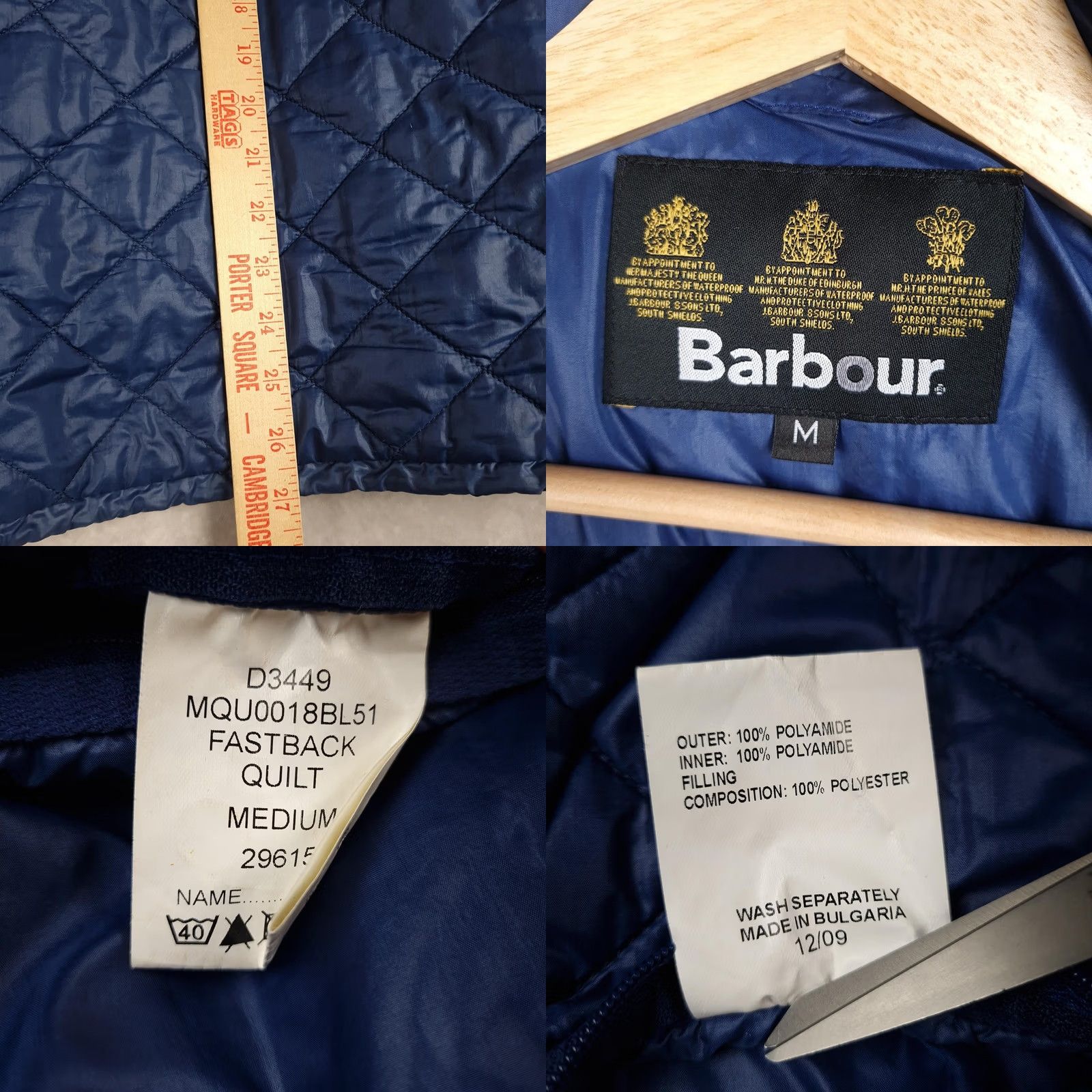 Barbour Barbour Fastback Quilt Jacket Mens Medium Blue Quilted Full Zip Lightweight Size US M / EU 48-50 / 2 - 11 Thumbnail
