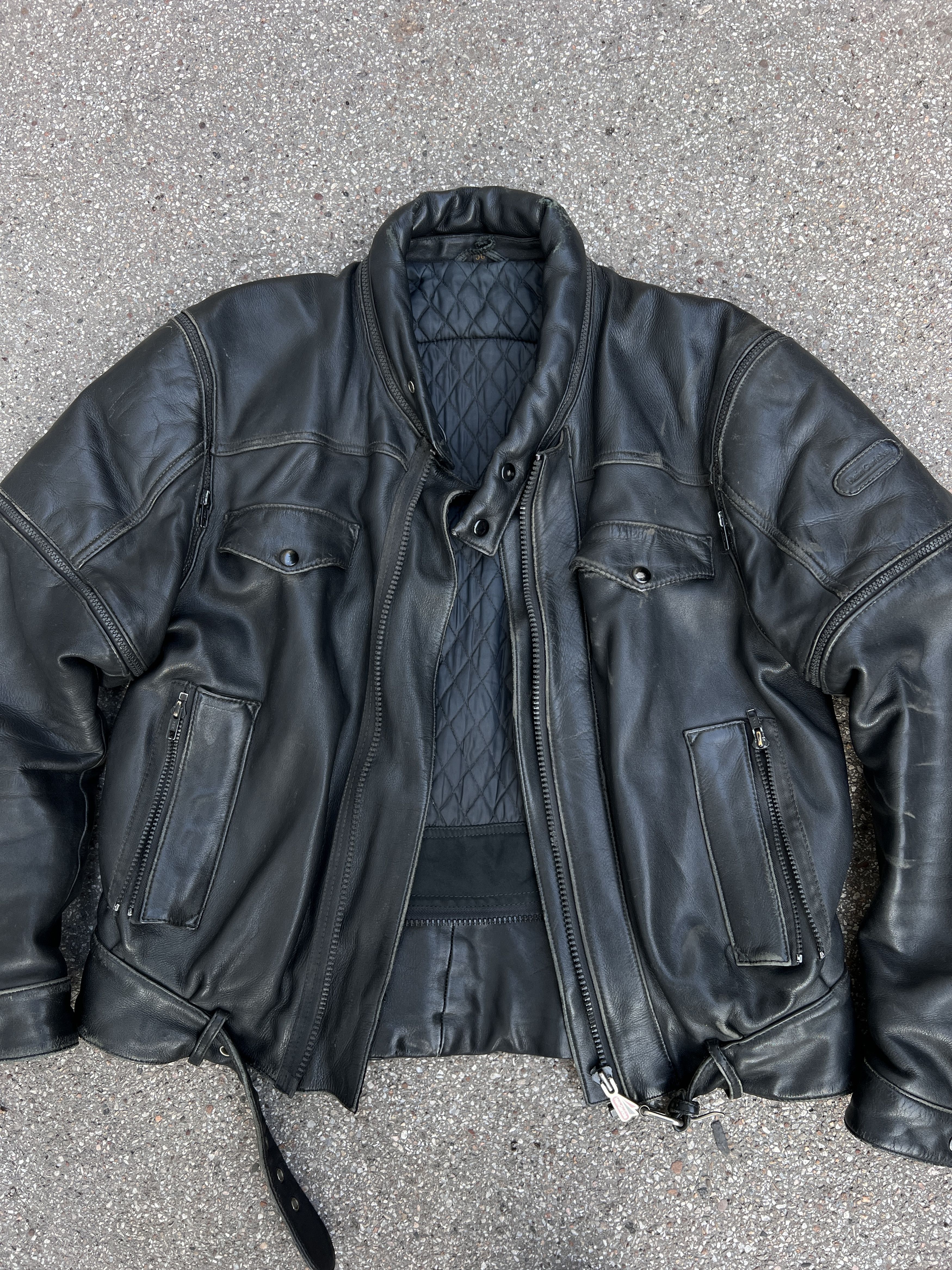If Six Was Nine Rare Asymmetric rick owens type leather bomber racing jacket Size US M / EU 48-50 / 2 - 15 Thumbnail