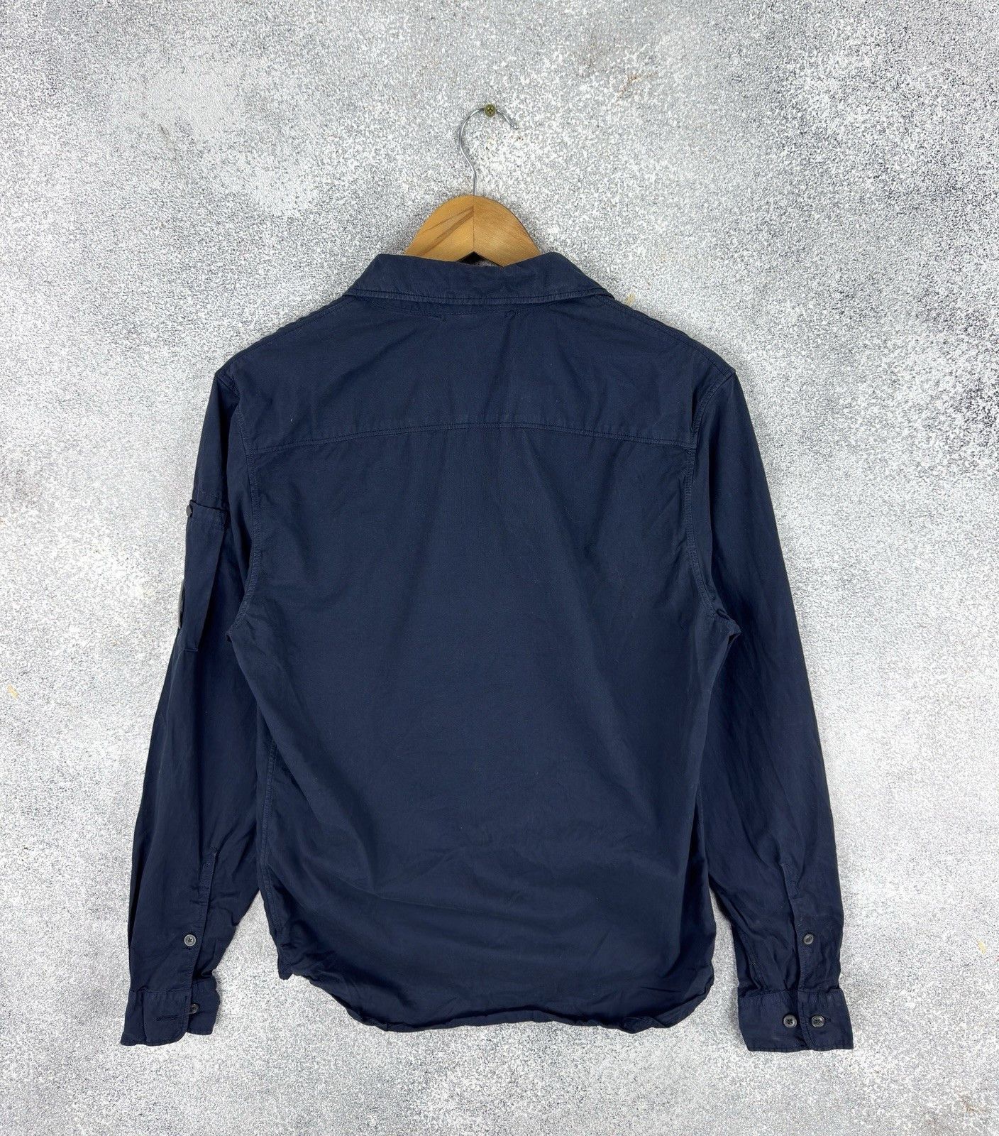 C.P. Company C.P. Company Emerized Gabardine Zipper Navy Shirt Jacket Size US S / EU 44-46 / 1 - 5 Thumbnail