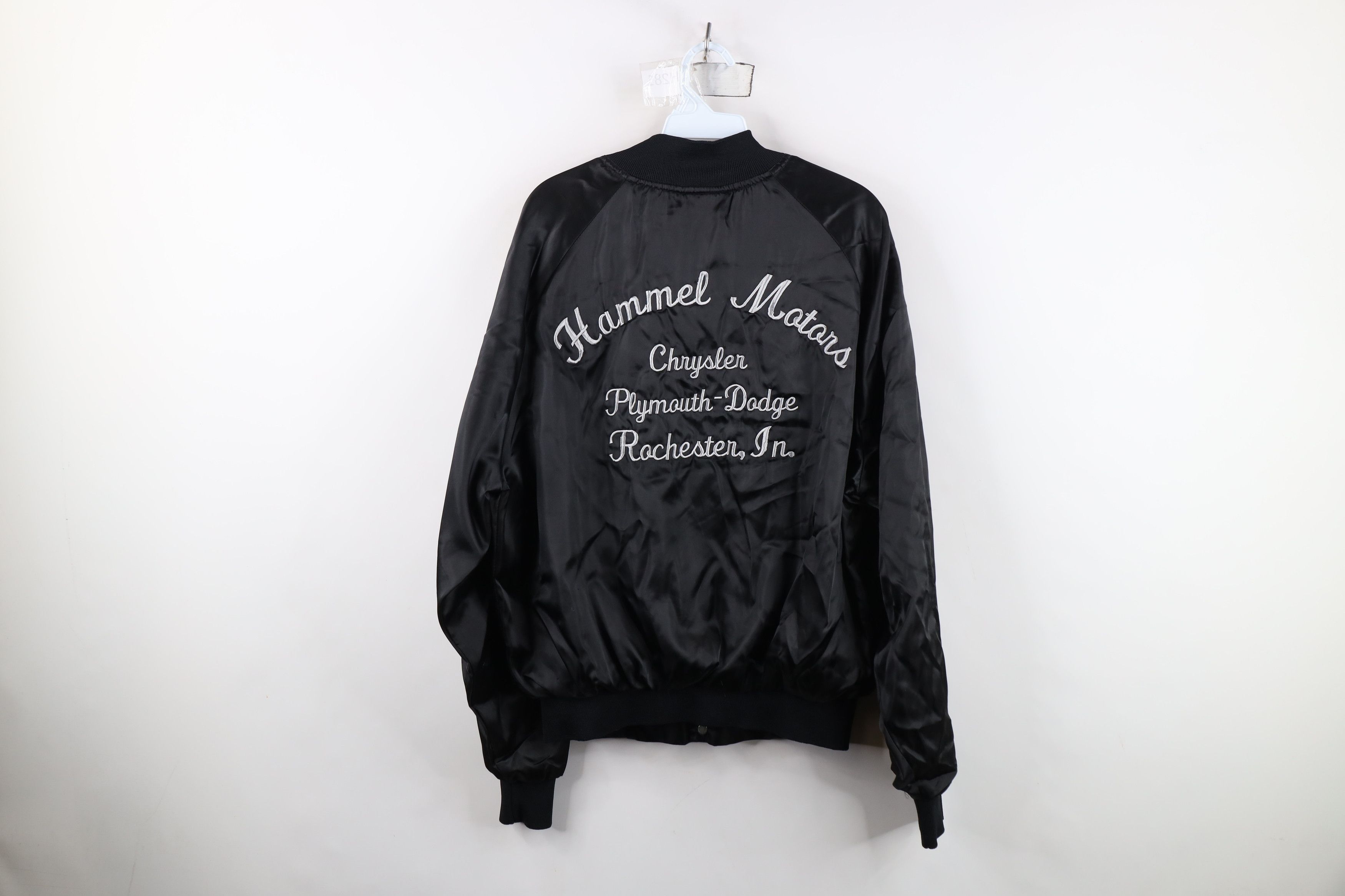 Vintage Vintage 80s Chrysler Hammel Motors Satin Bomber Jacket USA Size L / US 10 / IT 46 - 13 Thumbnail