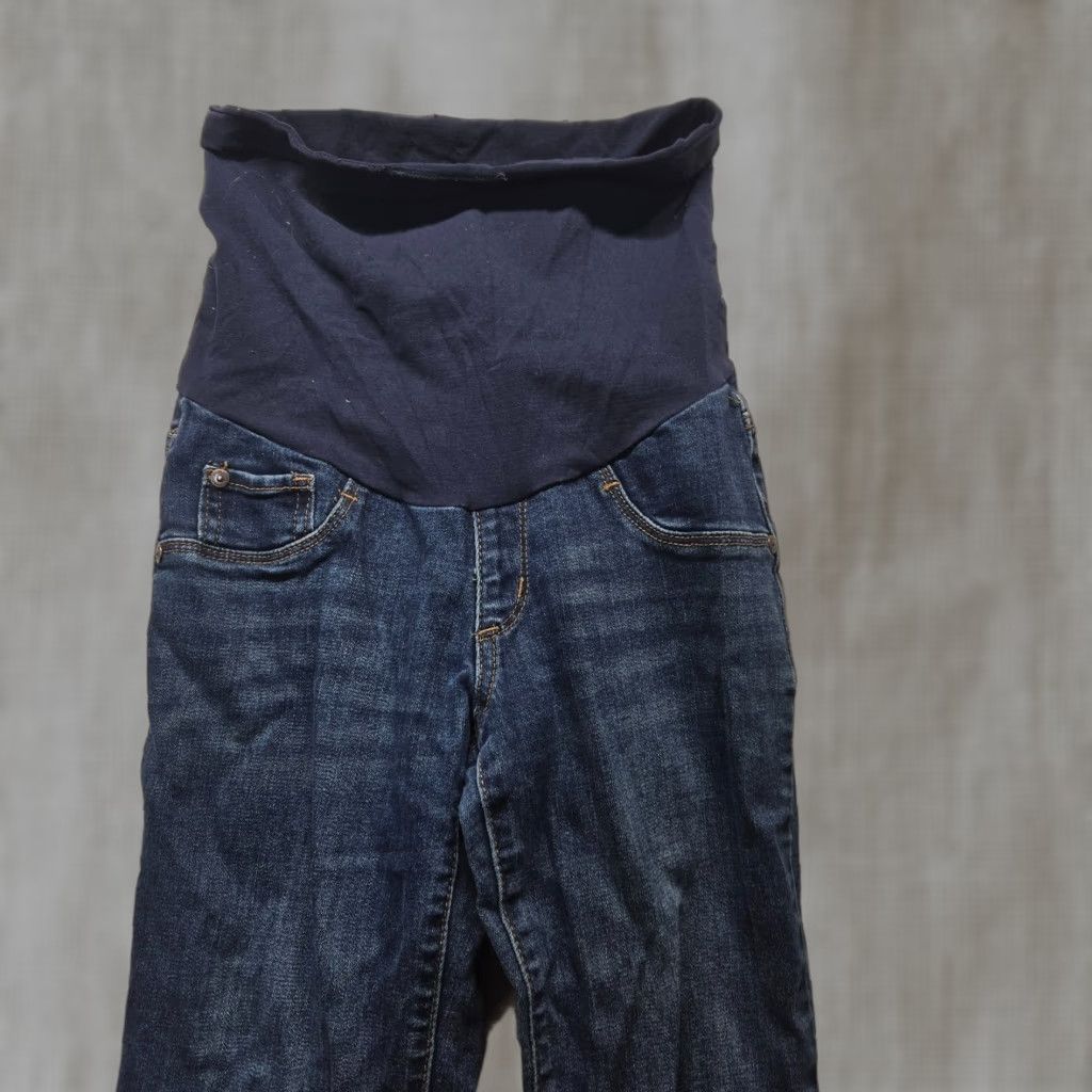Vintage Indigo Blue Jeans Women's PS Maternity Adult Indigo Blue Full Panel Jeans PS Petite Women Mens? Size 28" / US 6 / IT 42 - 1 Thumbnail