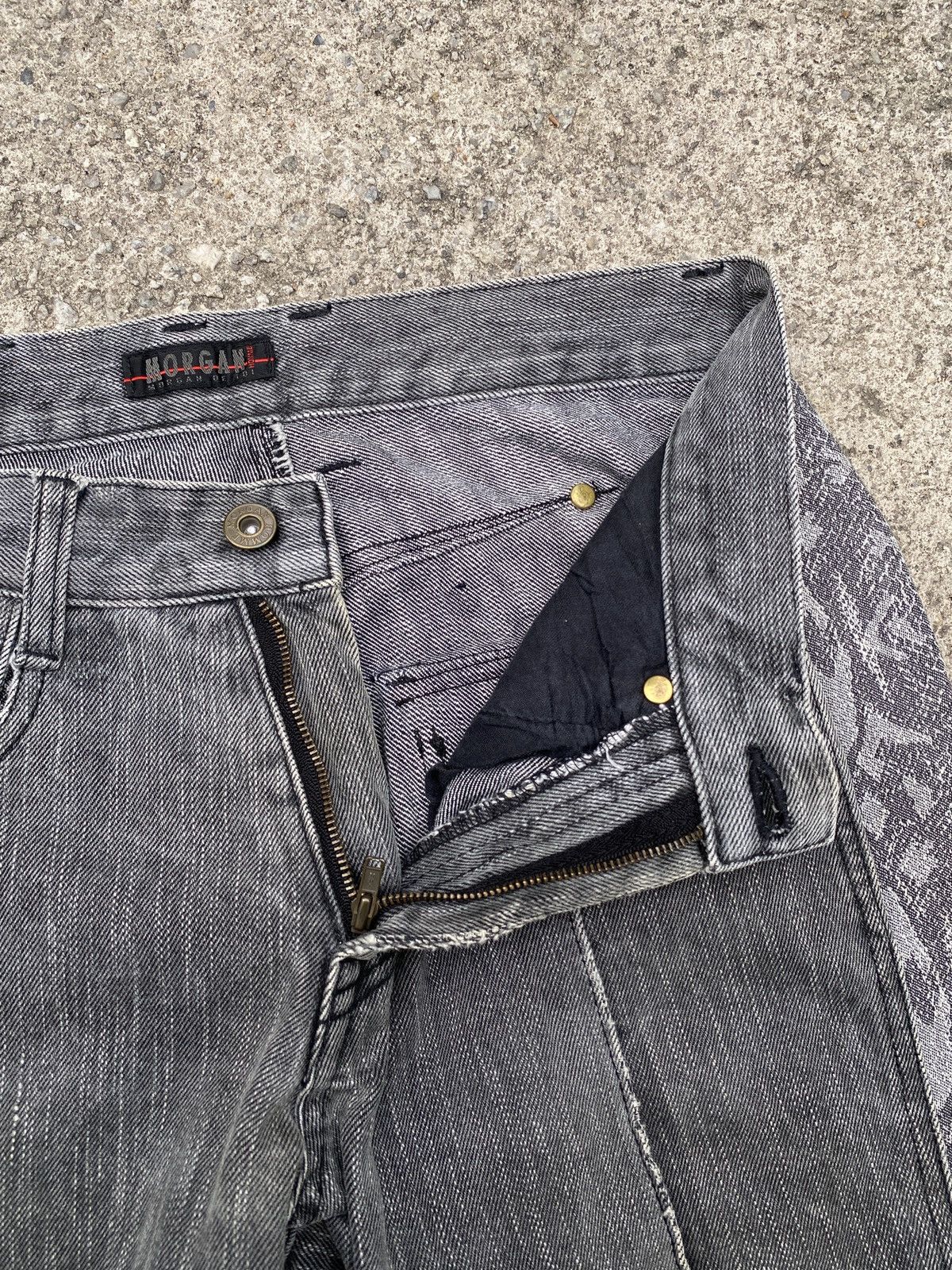 Japanese Brand × Morgan Homme × Tornado Mart 1990s - Morgan Homme Hybrid Design Flare Denim Size US 30 / EU 46 - 18 Thumbnail