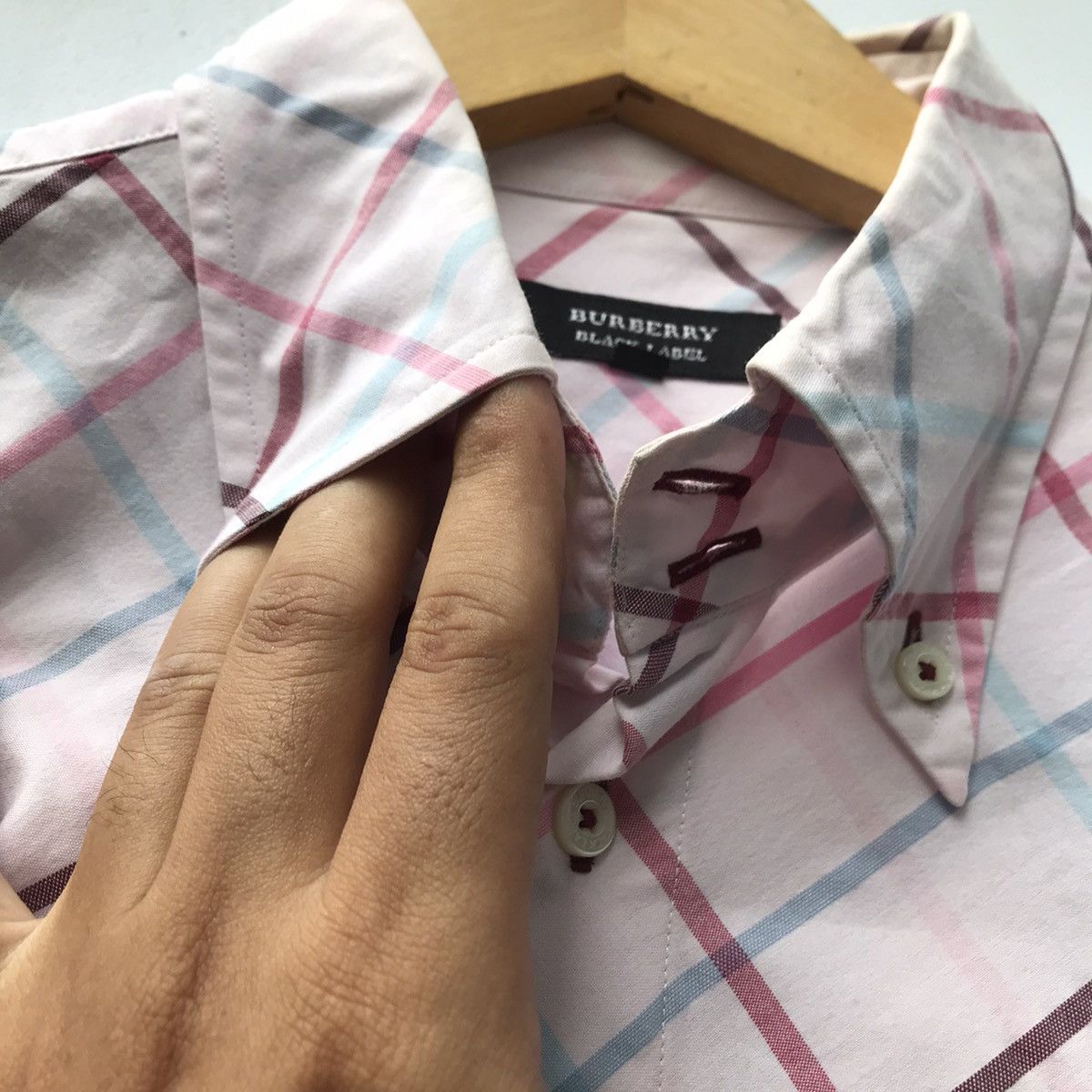 Burberry Vintage Burberry Black Label Shirt skinhead trimfit 3 shirt Size US M / EU 48-50 / 2 - 13 Thumbnail