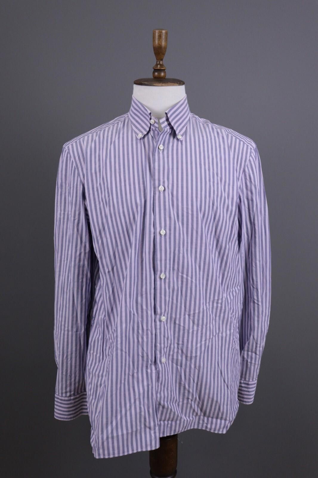 Saint James Saint James Slim Fit Blue Pinstripe Down Shirt Size XXL /48 Size US XXL / EU 58 / 5 - 1 Thumbnail