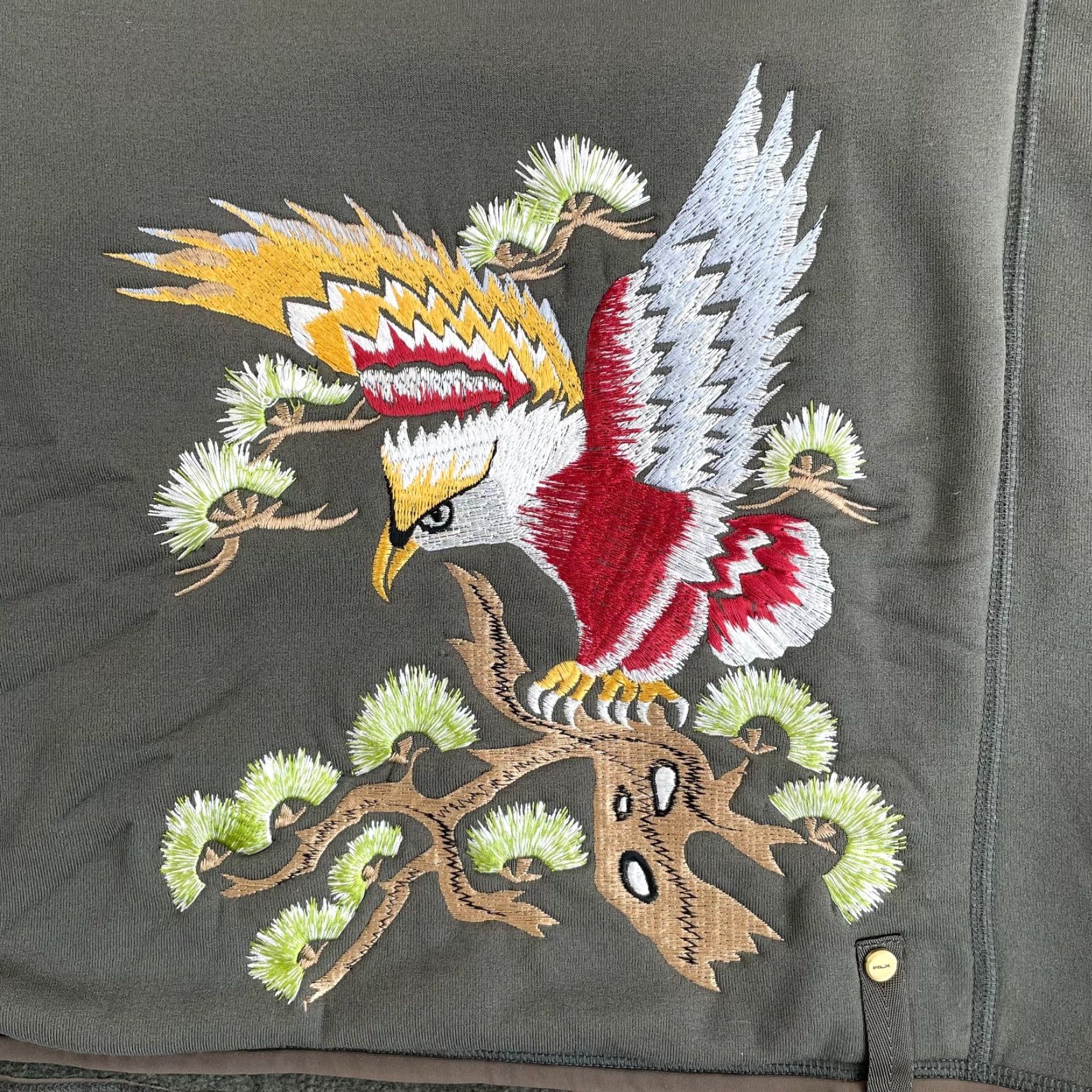RLX Ralph Lauren VINTAGE RLX Ralph Lauren Performance Hoodie Men M Embroidered Eagle Green Size US M / EU 48-50 / 2 - 4 Thumbnail