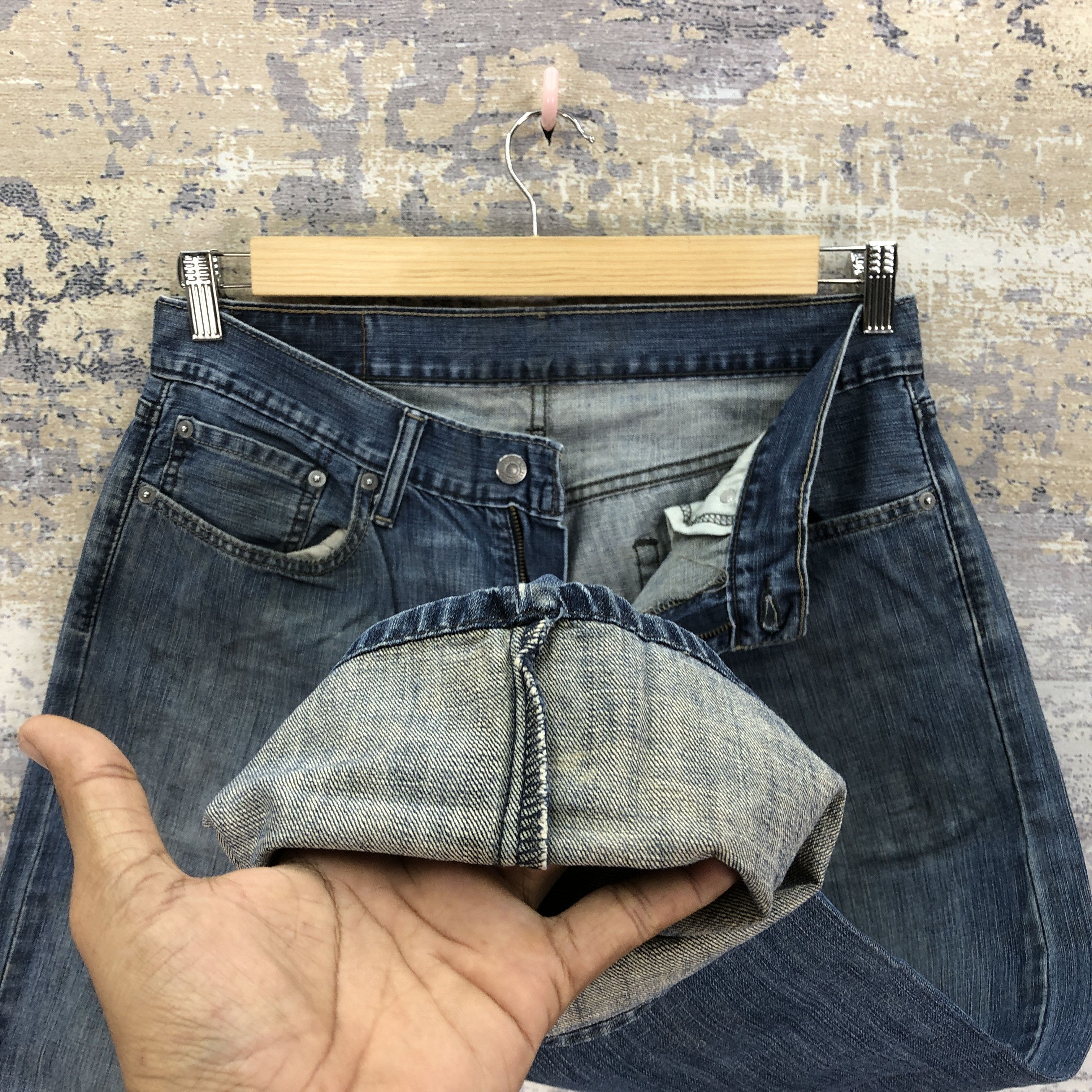 Jean Vintage Y2K Levis 514 Faded Jeans Dirty Levis Ripped Denim Size US 30 / EU 46 - 7 Thumbnail