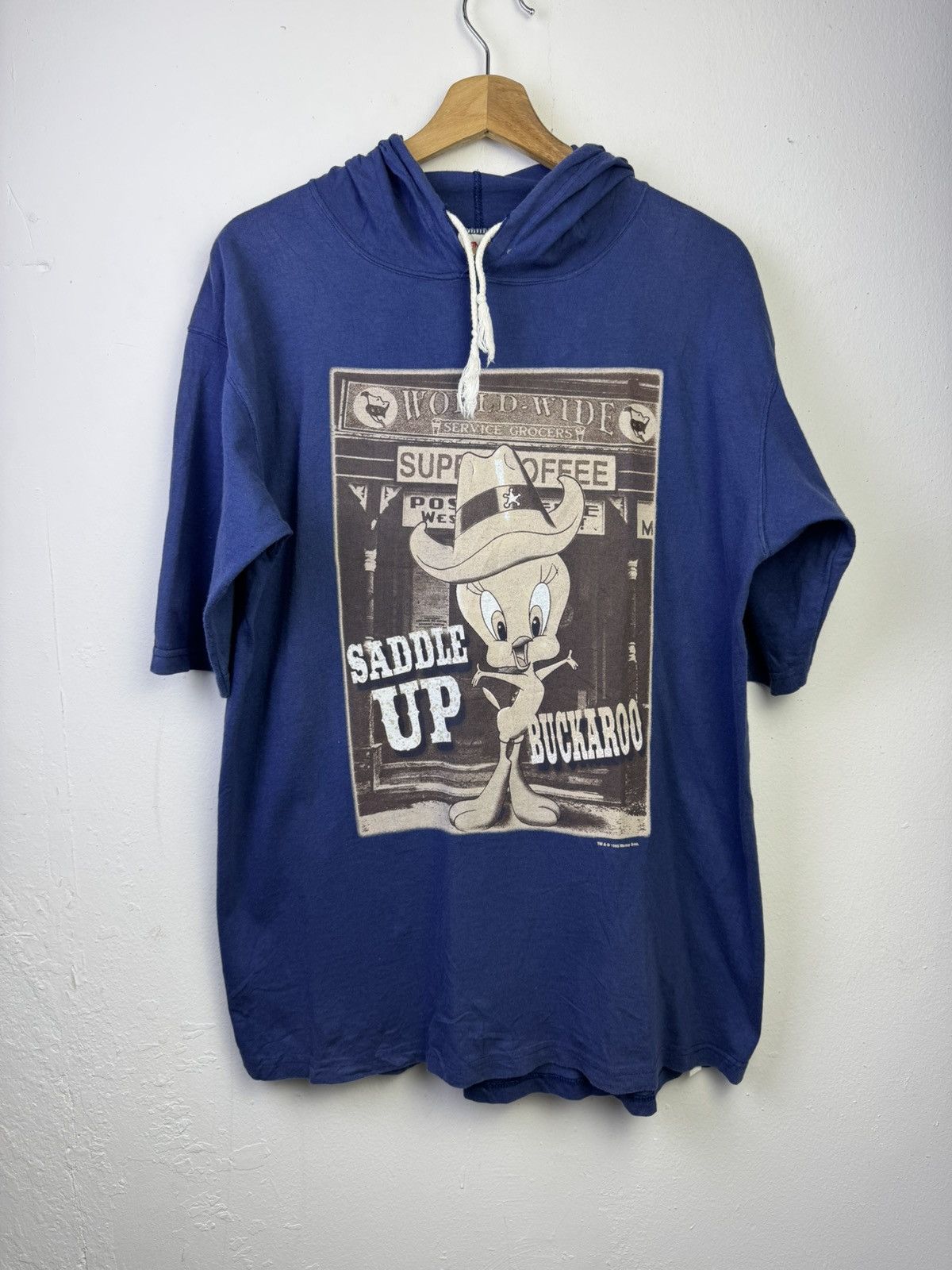 Cartoon Network vintage 1995 Looney Tunes "Tweety Bird" graphic hoodie tee Size US L / EU 52-54 / 3 - 1 Thumbnail