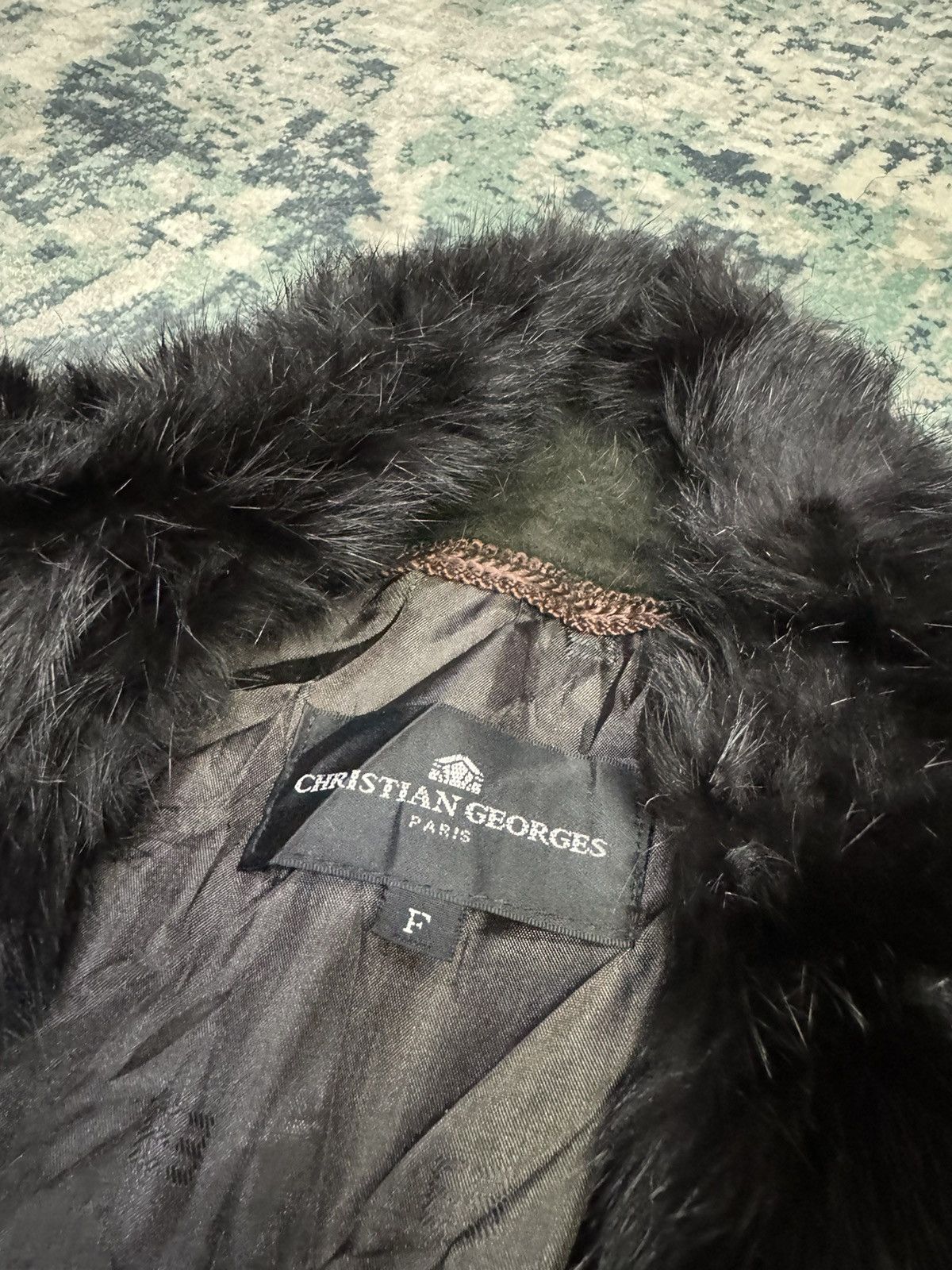 Designer CHRISTIAN GEORGES ANGORA FUR JACKET Size US L / EU 52-54 / 3 - 6 Thumbnail