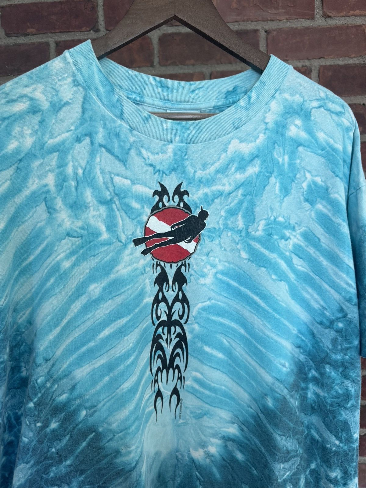 Vintage Vintage 90s Scuba Diving Bonaire Grateful Dead Style Tee Size US XL / EU 56 / 4 - 2 Thumbnail