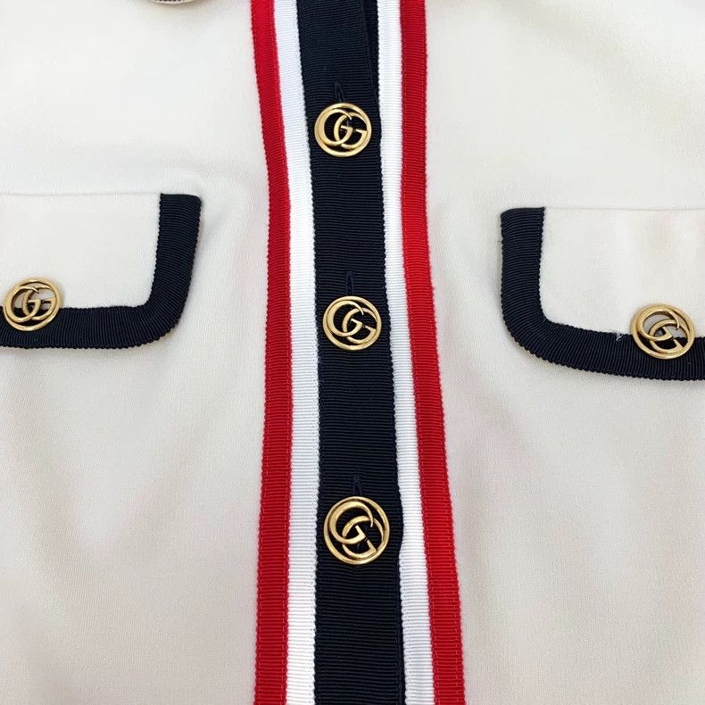 Gucci Gucci Beige striped tie bow doll collar long-sleeved dress Size M / US 6-8 / IT 42-44 - 6 Thumbnail