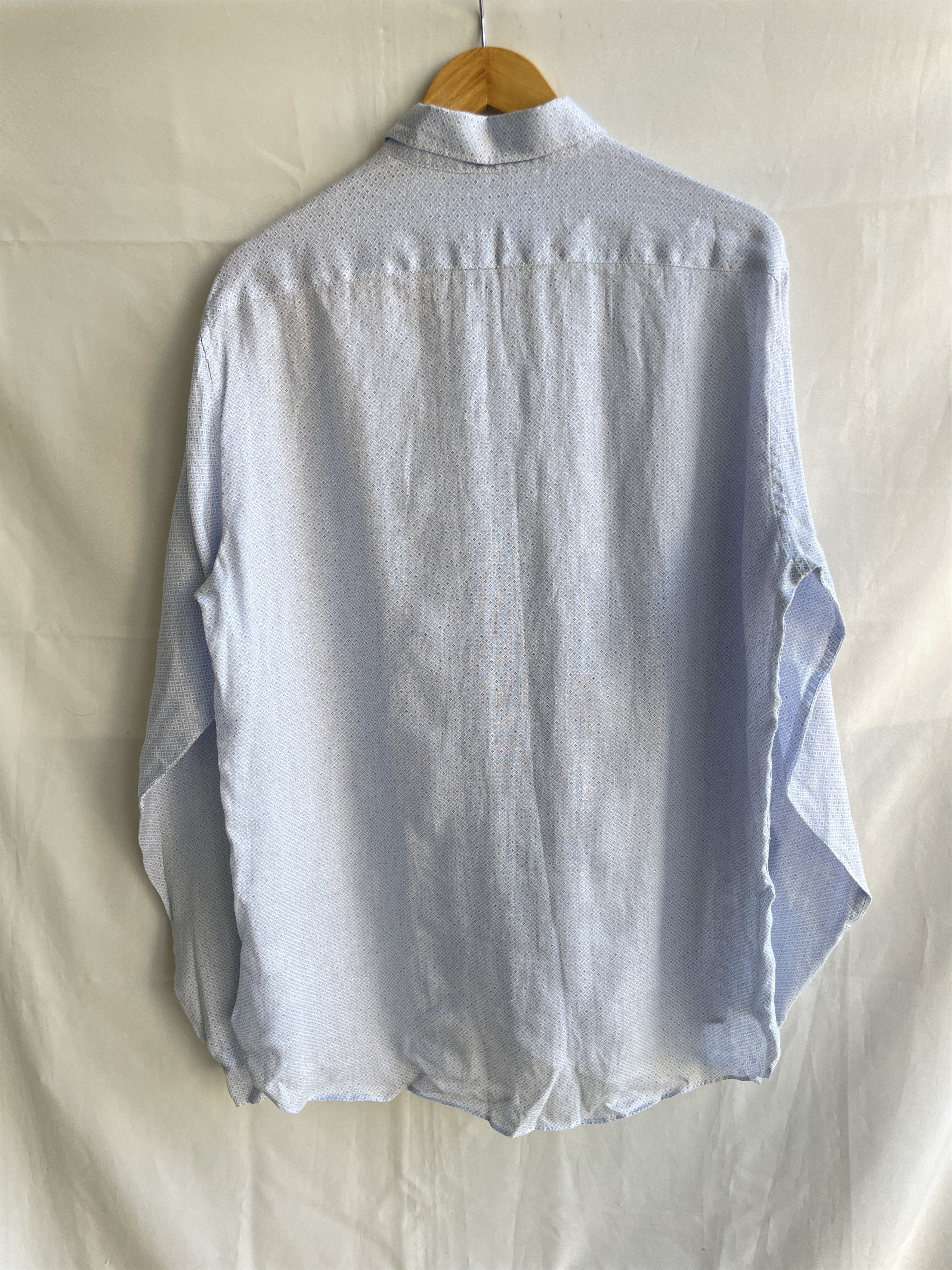 Other Camicissima Linen Comfort Fit Geometrical Dress Shirt Size 42R - 2 Thumbnail