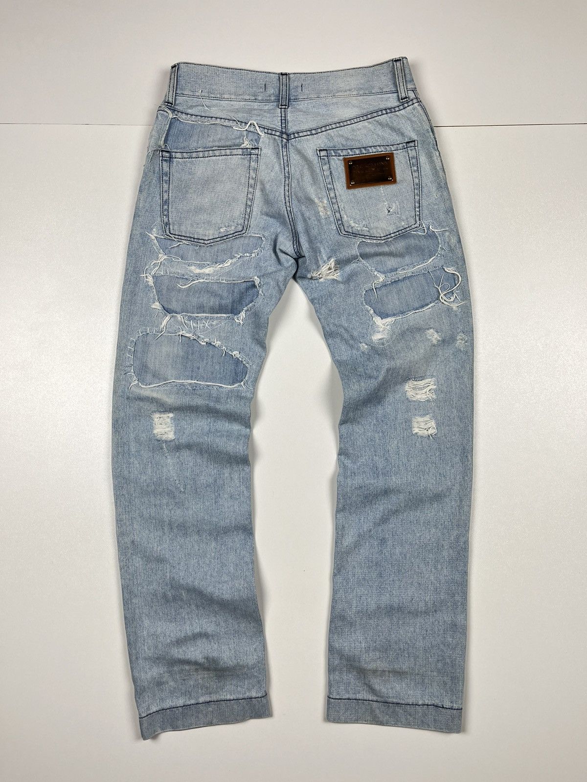 Dolce & Gabbana Vintage Dolce & Gabbana Distressed Blue Denim Metal Logo Size US 28 / EU 44 - 2 Thumbnail