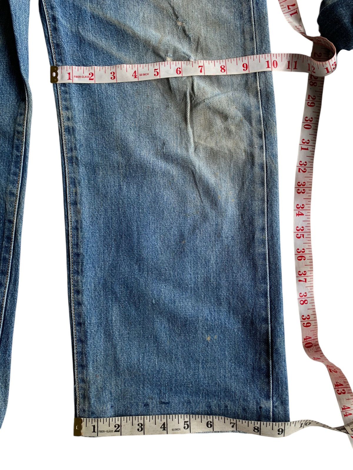 If Six Was Nine VINTAGE EDWIN 505 SELVEDGE BAGGY MUDWASH DISTRESSED DENIM Size US 29 - 25 Thumbnail