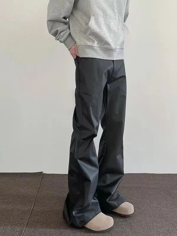 Japanese Brand High Street Black Brushed Wcro Flare Casual Pants Size US 34 / EU 50 - 2 Thumbnail