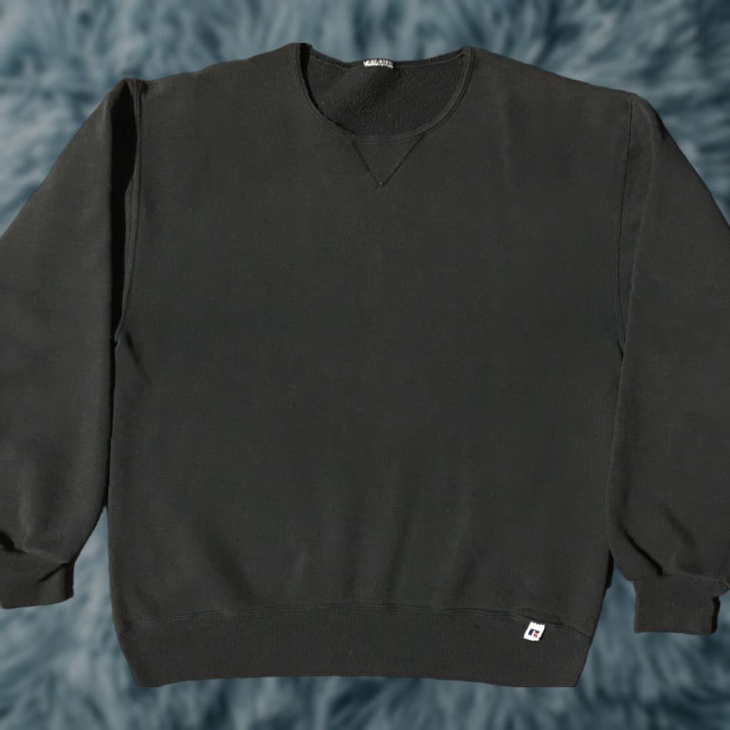 Russell Athletic VINTAGE Russell Athletic Sweatshirt S Black 90s Distressed Faded Pullover Men USA 80s Grunge Punk Biker Surf Skate Rock Retro Basic Rush Size US S / EU 44-46 / 1 - 1 Thumbnail
