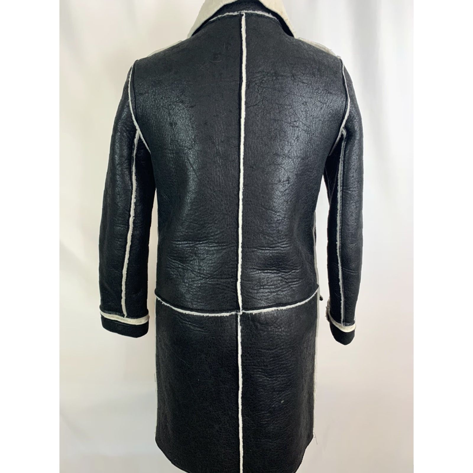 Vintage VINTAGE Florencia Coat Zip Florencia Black Faux Suede Faux Sherpa Jacket Women Small 18" Chest 35" Shoulder to Hem 21" Sleeve Mens? Size S / US 4 / IT 40 - 4 Thumbnail