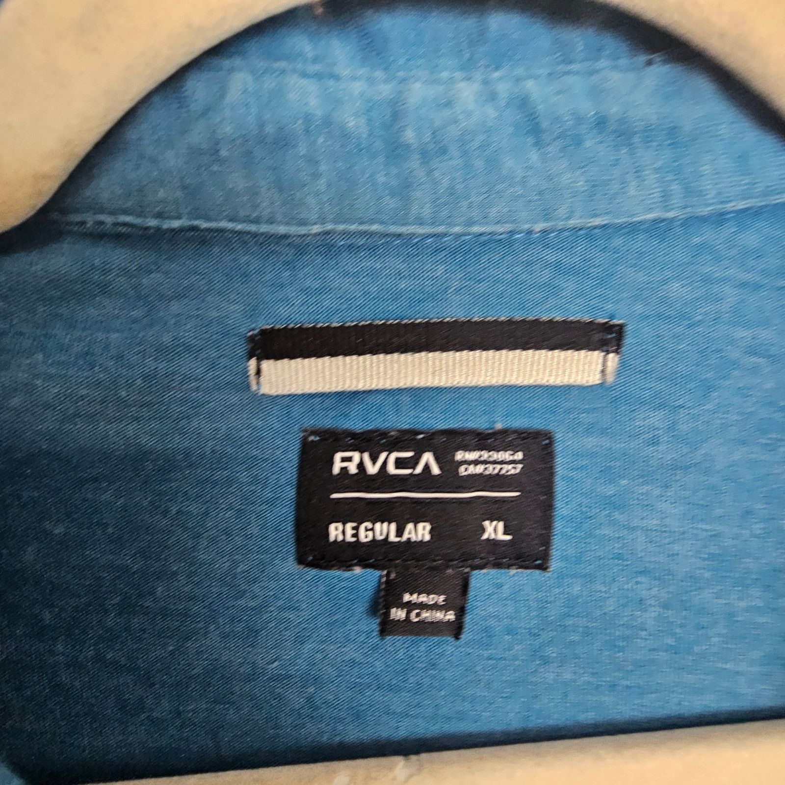 RVCA RVCA Polo Shirt Blue Short Sleeve Top Collared Neck Men XL Size US XL / EU 56 / 4 - 6 Thumbnail