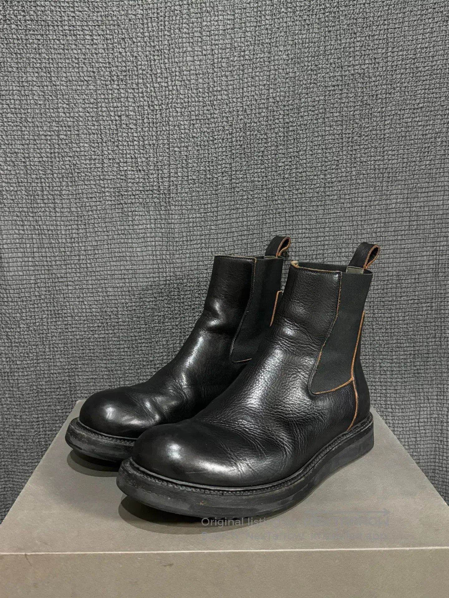 Rick Owens rick owens black leather chelsea boots. Size US 10 / EU 43 - 2 Thumbnail