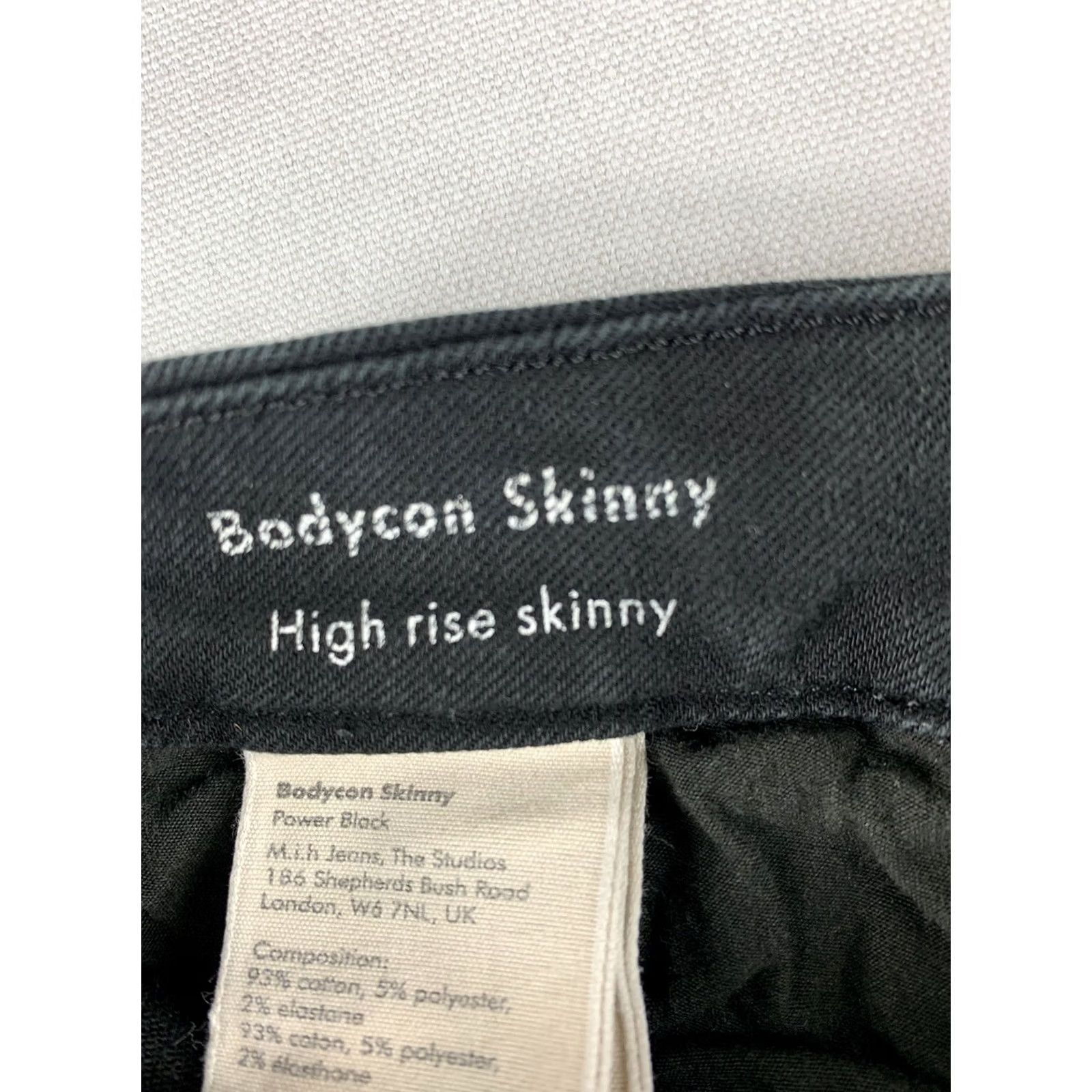 Vintage MiH Jeans Womens Bodycon High Rise Skinny Leg Size 27 Black Stretch 26X31 Size 27" / US 4 / IT 40 - 7 Thumbnail