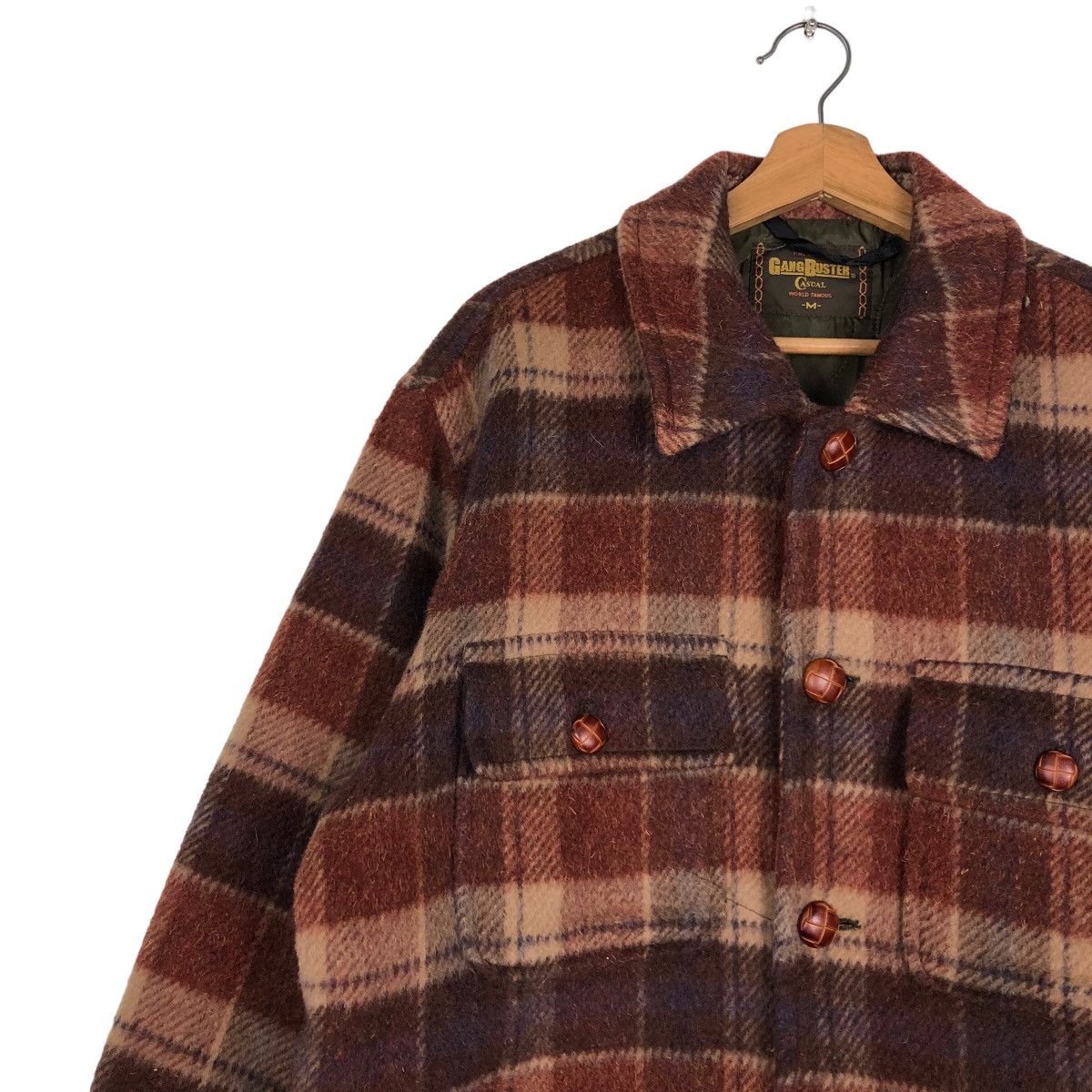 Issey Miyake 🔥Vtg Wool Shirt Jacket GangBuster Tartan Checked Design Size US M / EU 48-50 / 2 - 7 Thumbnail