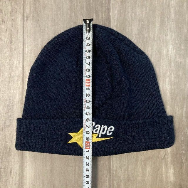 Bape BAPE STA LOGO Beanie Knit Cap a bathing ape star Navy Size ONE SIZE - 5 Thumbnail