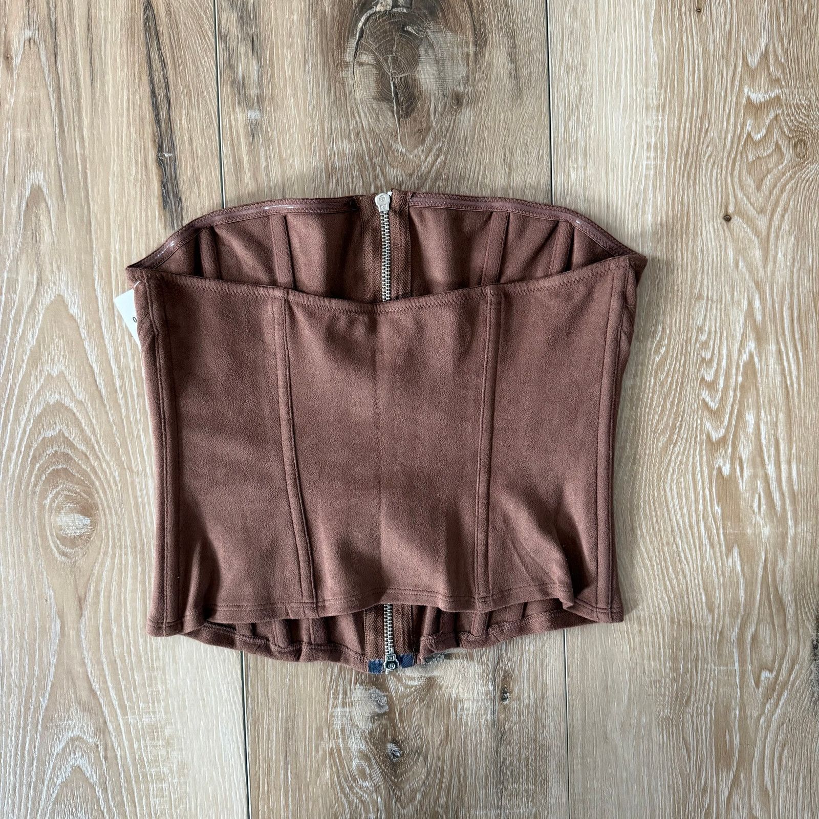 Urban Outfitters Urban Outfitters Out From Under Clara Faux Suede Corset Top Size M / US 6-8 / IT 42-44 - 2 Thumbnail