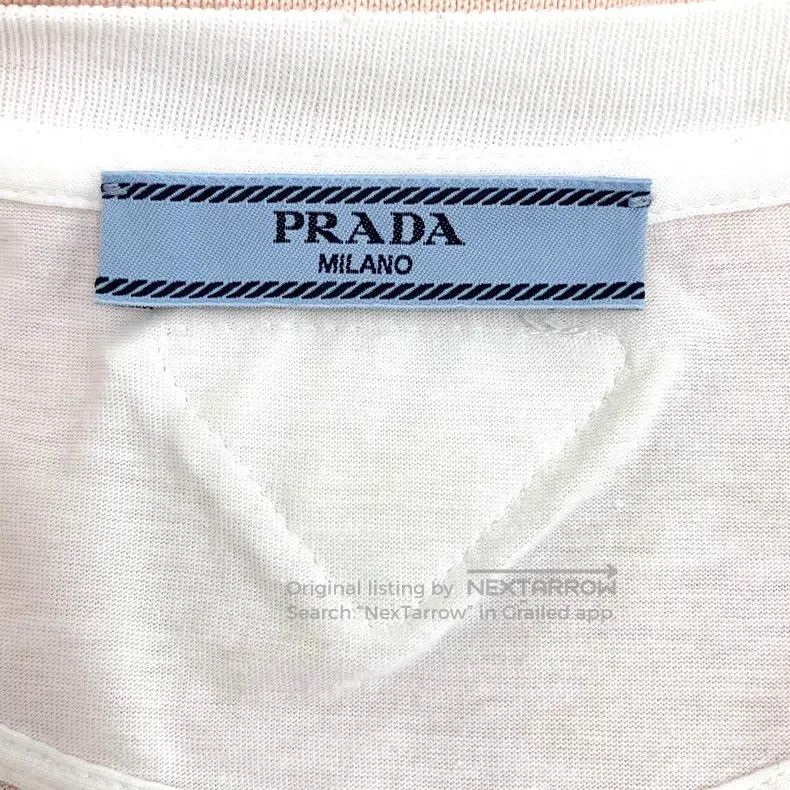 Prada Prada Pink logo triangle Polo collar short-sleeved T-shirt Size XXS / US 00 / IT 34 - 6 Thumbnail