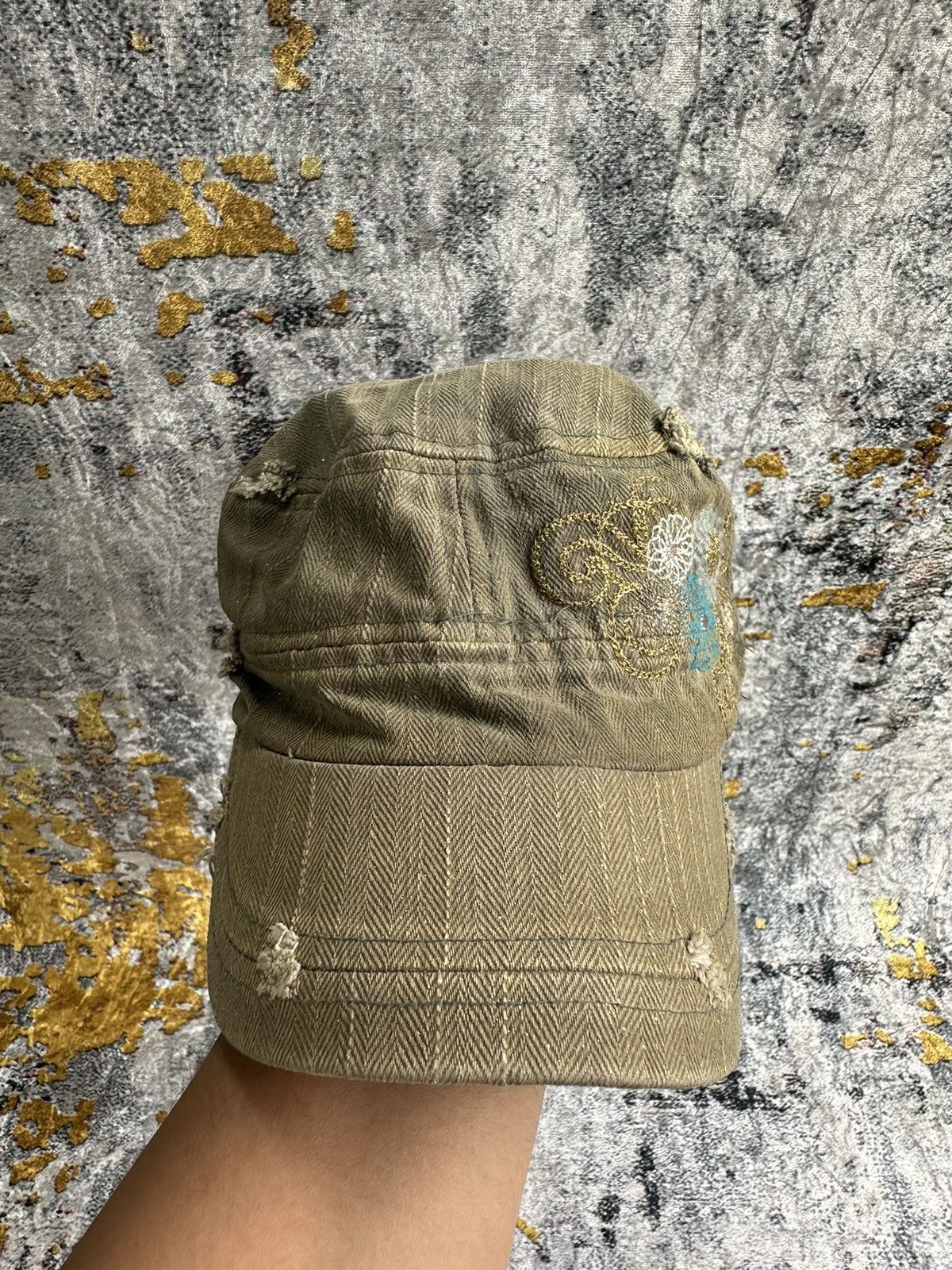 Japanese Brand VINTAGE CRAZY FADED GLITTER TRIBAL CAP PUNK STYLE Size ONE SIZE - 2 Thumbnail