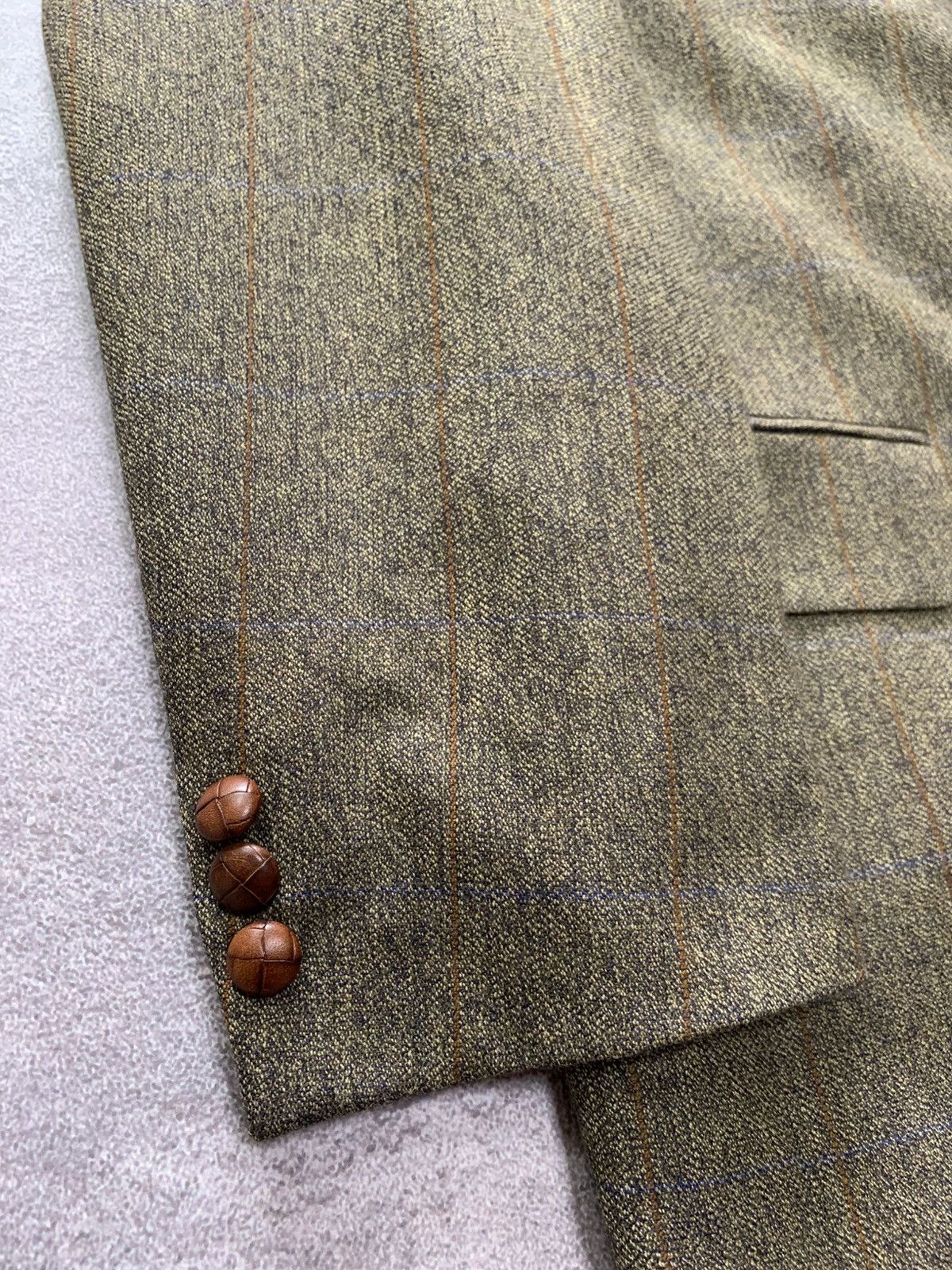 Burberry Vintage Burberry Tweed Wool 3 piece Blazer size Men 52 Size 40R - 3 Thumbnail