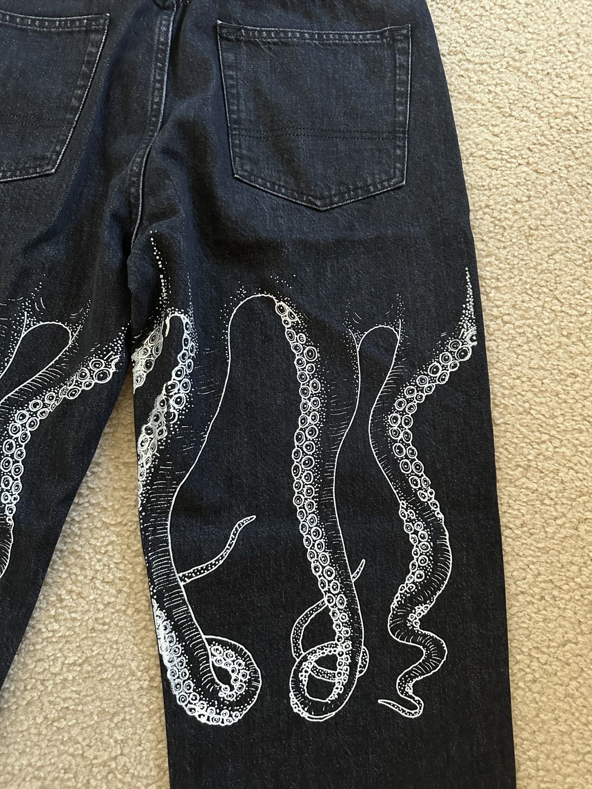 Octopus Octopus print relaxed baggy fit straight leg denim jeans 32 Size US 32 / EU 48 - 12 Thumbnail