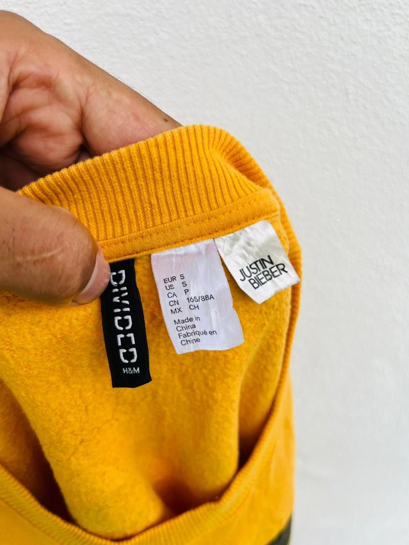 Japanese Brand × Vintage Vintage Justin Bieber Stadium Tour Yellow Sweatshirt Size US M / EU 48-50 / 2 - 7 Thumbnail