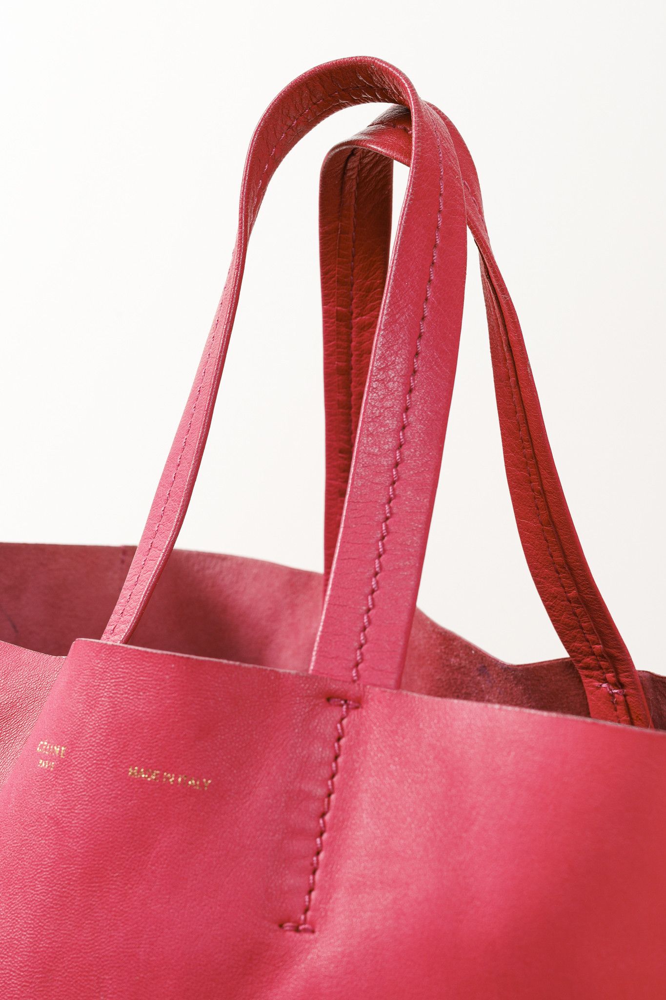 Celine Celine 2011 Lambskin Vertical Cabas Hibiscus Tote Bag Size ONE SIZE - 7 Thumbnail