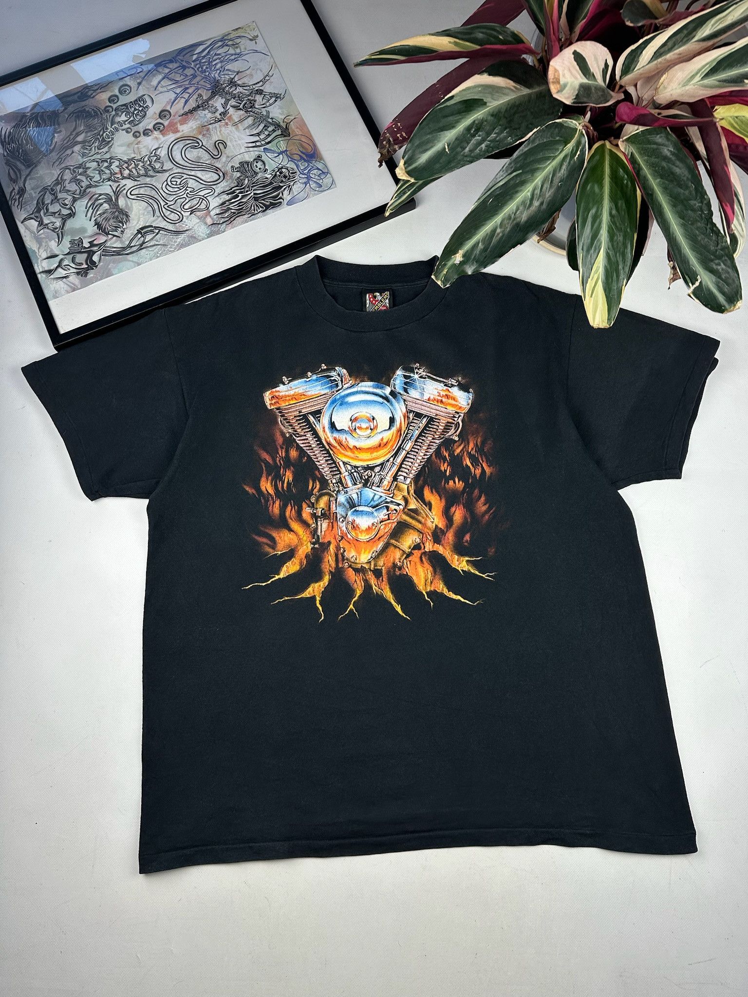 Harley Davidson Vintage 90s Harley Davidson 3D Emblem Shirt tee Size US XL / EU 56 / 4 - 1 Thumbnail