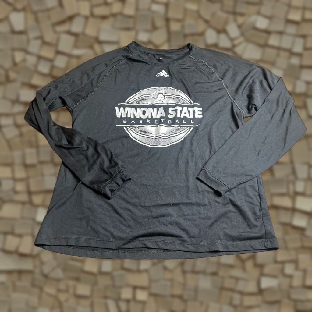 Adidas Adidas Shirt Men L Black WINONA STATE Football Long Sleeve Shirt Size US L / EU 52-54 / 3 - 1 Thumbnail