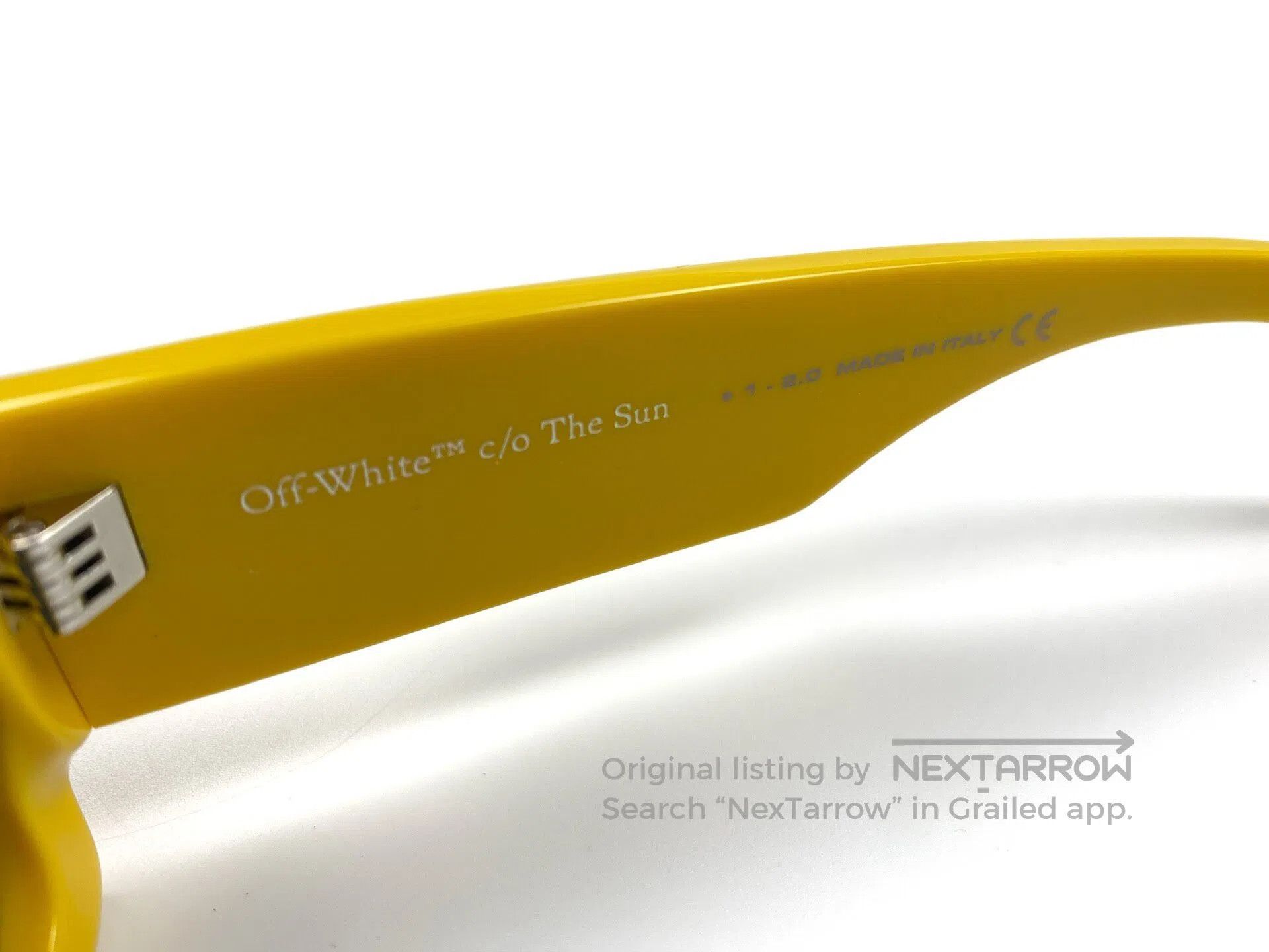 Off-White Off-White Arrow Logo Yellow Sunglasses Size ONE SIZE - 4 Thumbnail