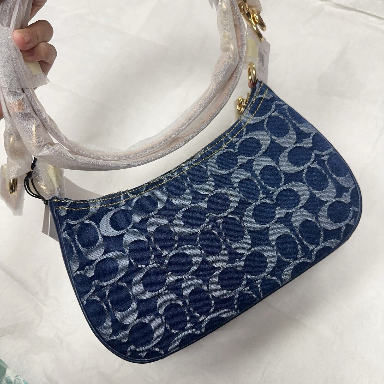 Coach NEW Limited Coach Large Teri Crossbody Bag Denim CAF82 Size ONE SIZE - 8 Thumbnail