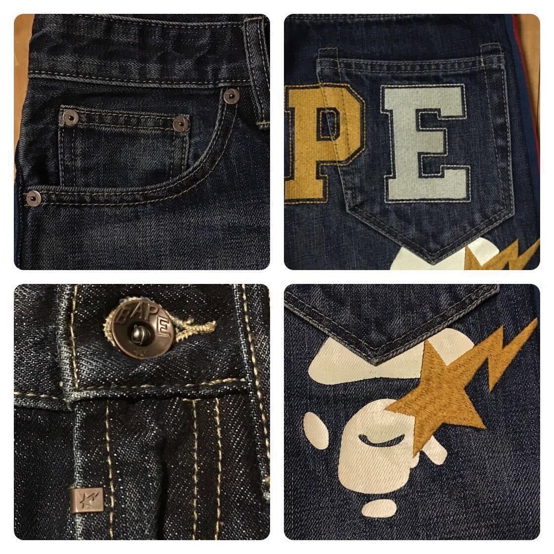 Bape BAPE STA LOGO embroidery slim fit denim pants APE ★size S Size US 30 / EU 46 - 8 Thumbnail