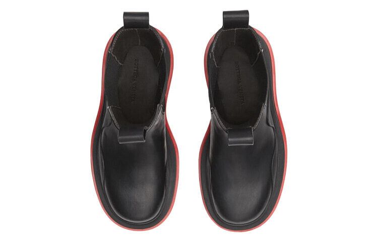 Bottega Veneta o1n1vont1224 Tire Chelsea Boots in Black/Red Size US 5.5 / IT 35.5 - 4 Thumbnail