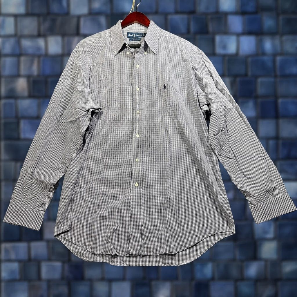 Ralph Lauren Ralph Lauren Shirt Mens L Blake Long Sleeve Button Down Blue Check Cotton Regular Fit Vintage No Size US L / EU 52-54 / 3 - 1 Thumbnail