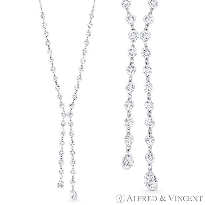 Other CZ Crystal Multi-Bezel Negligee Solid .925 Sterling Silver Size ONE SIZE - 1 Preview